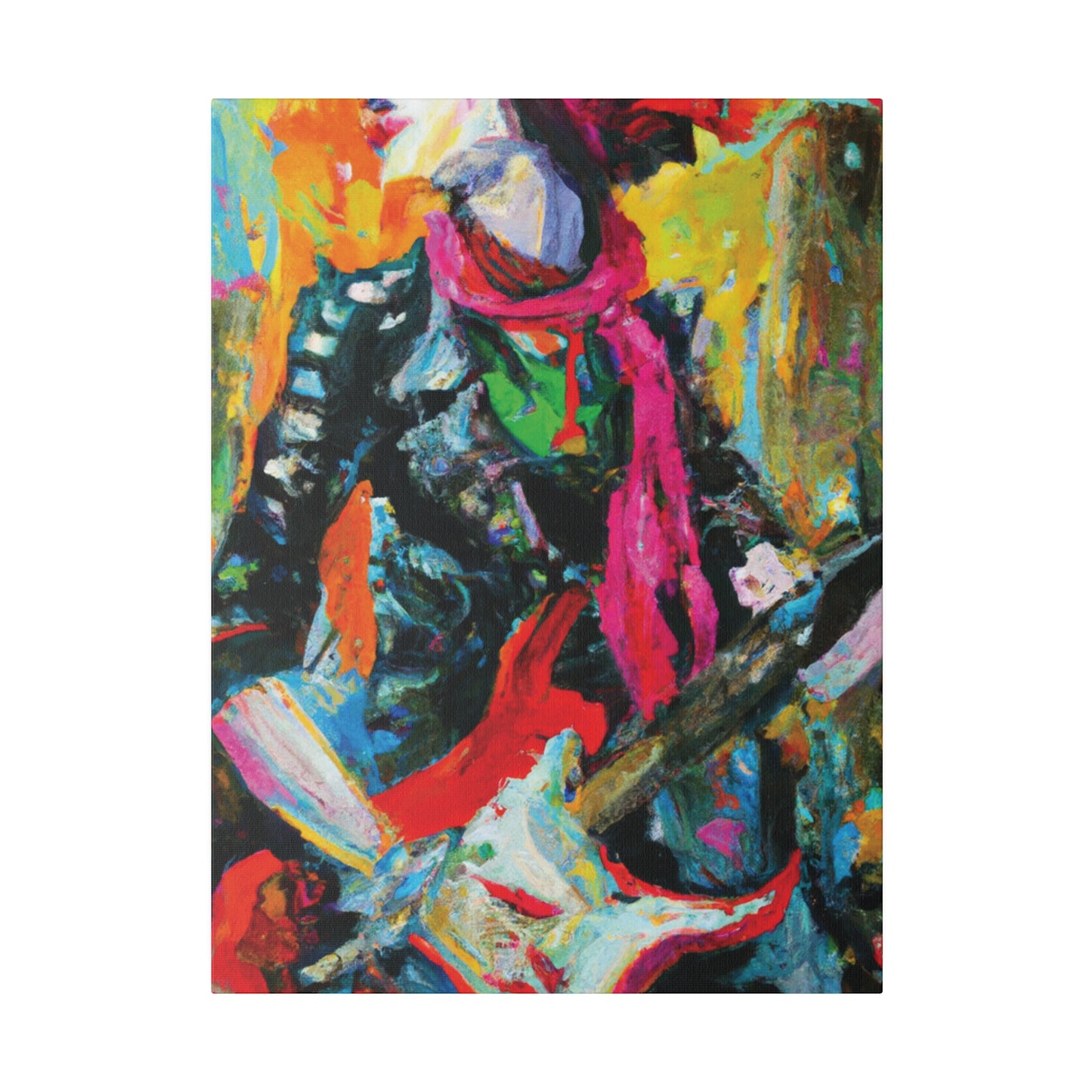 8579X - Rockstar Oil Painting Style Print | Poster | Home Decor | Wall Art | Music Art | Canvas