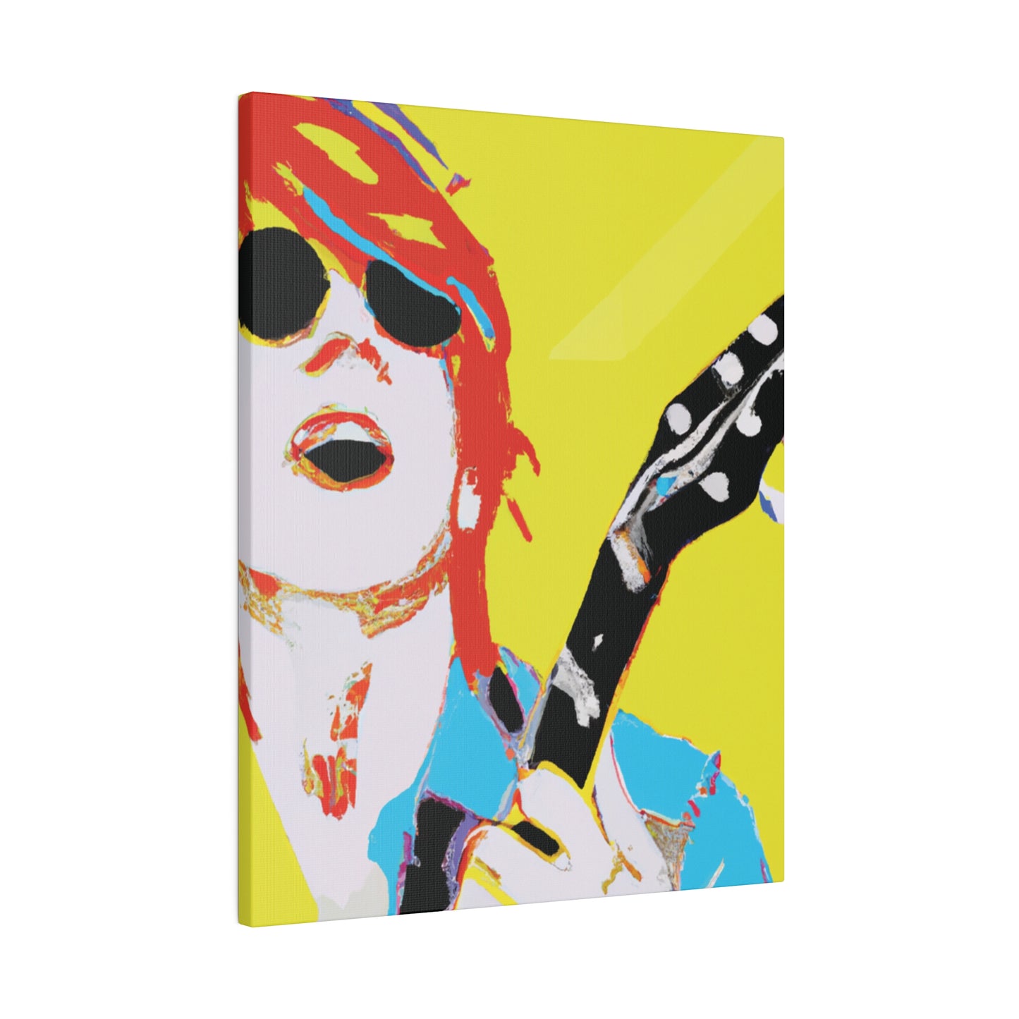 846Q - Rockstar Painting Print | Face | Abstract | Poster | Home Decor | Wall Art | Music Art | Canvas