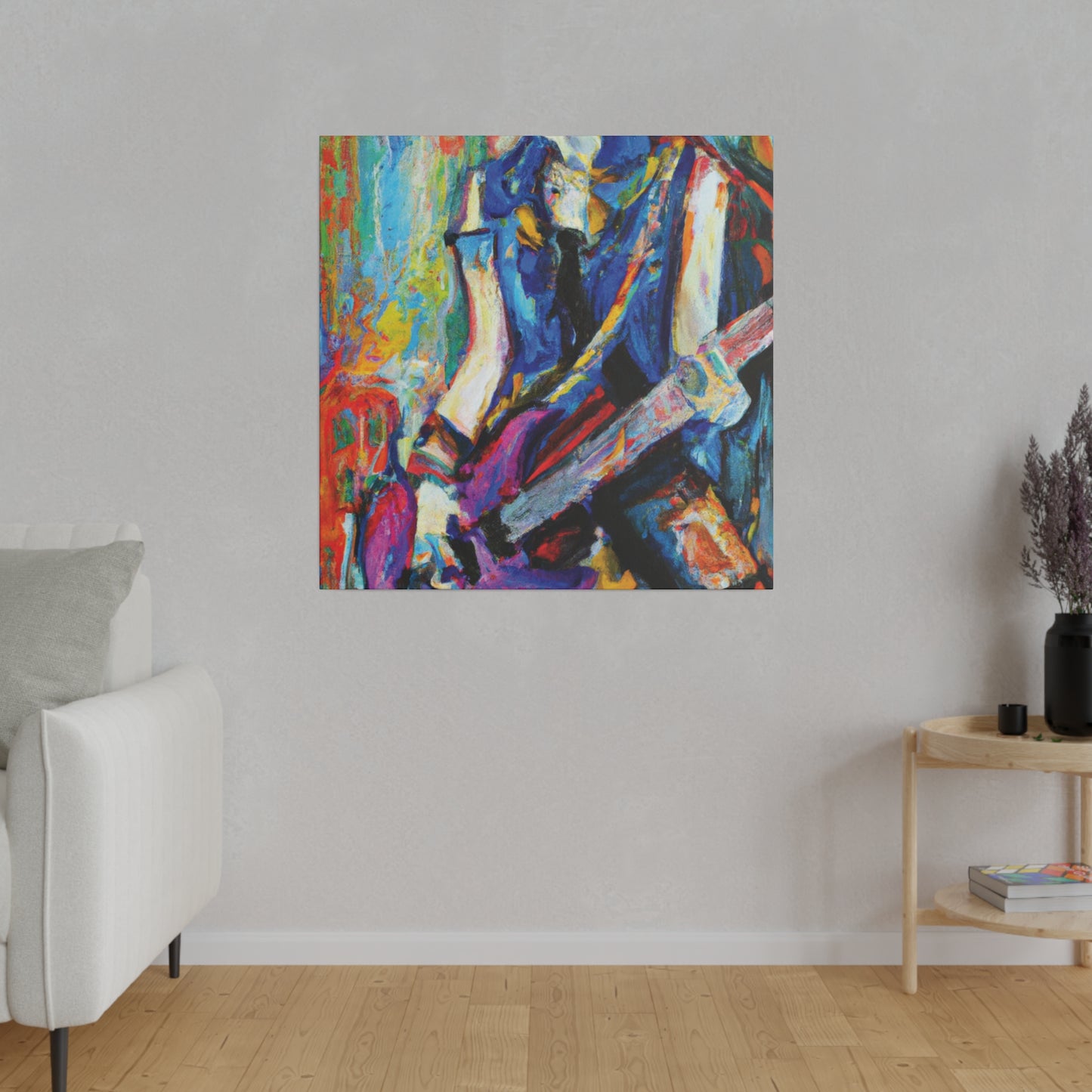 3886Z - Rockstar Oil Painting Style Print | Poster | Home Decor | Wall Art | Music Art | Canvas