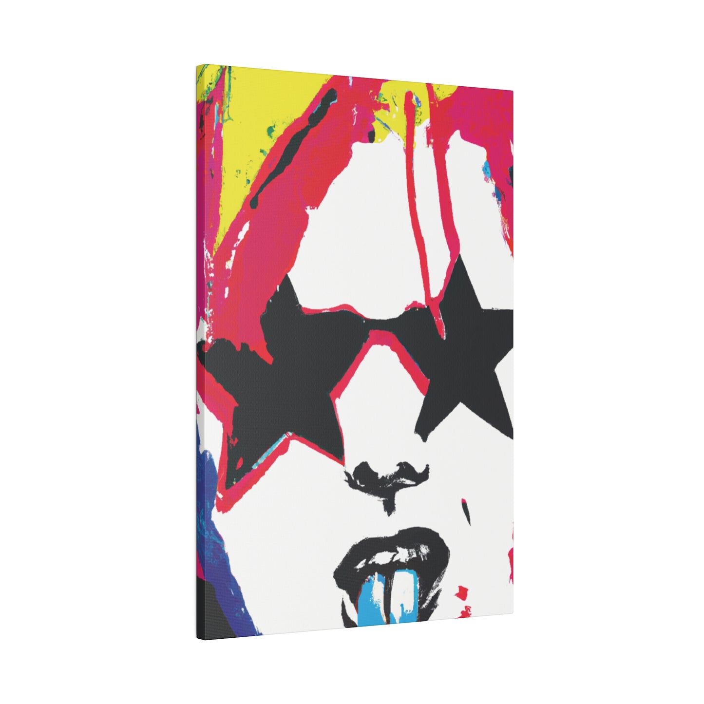 5681G - Rockstar Painting Print | Face | Abstract | Poster | Home Decor | Wall Art | Music Art | Canvas