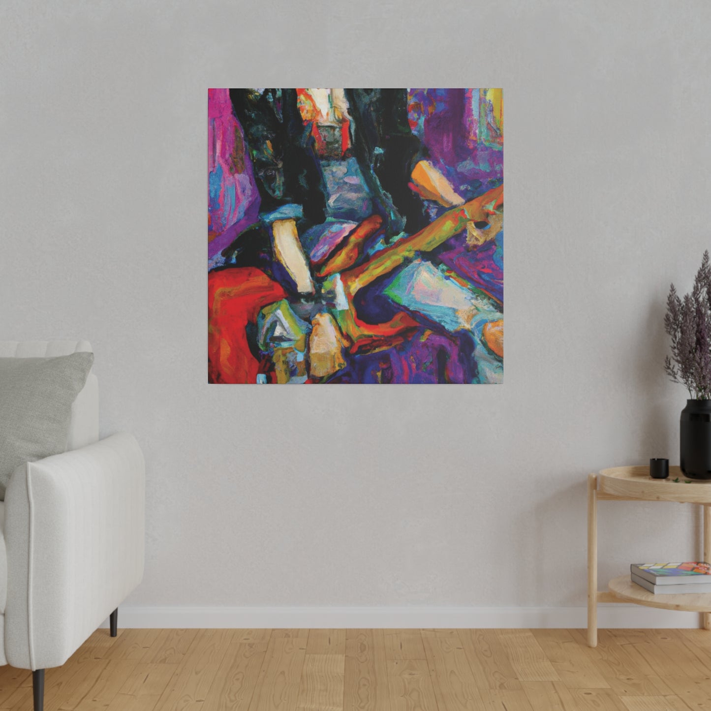 6268K - Rockstar Oil Painting Style Print | Poster | Home Decor | Wall Art | Music Art | Canvas