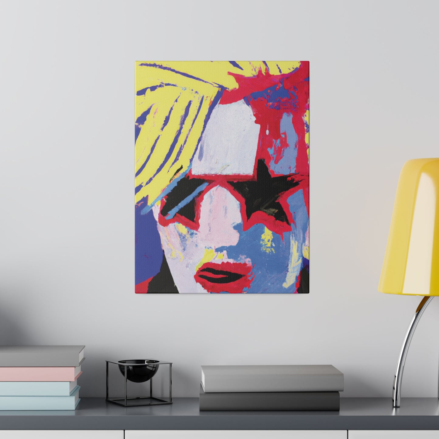 4762T - Rockstar Painting Print | Face | Abstract | Poster | Home Decor | Wall Art | Music Art | Canvas
