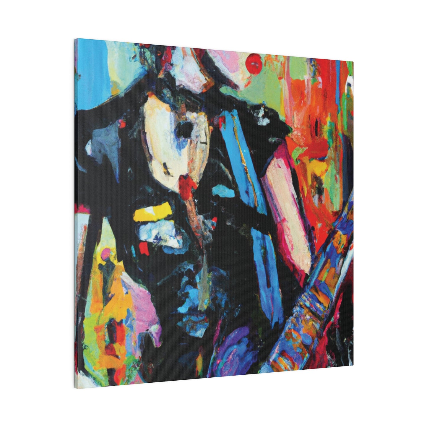 703H - Rockstar Oil Painting Style Print | Poster | Home Decor | Wall Art | Music Art | Canvas