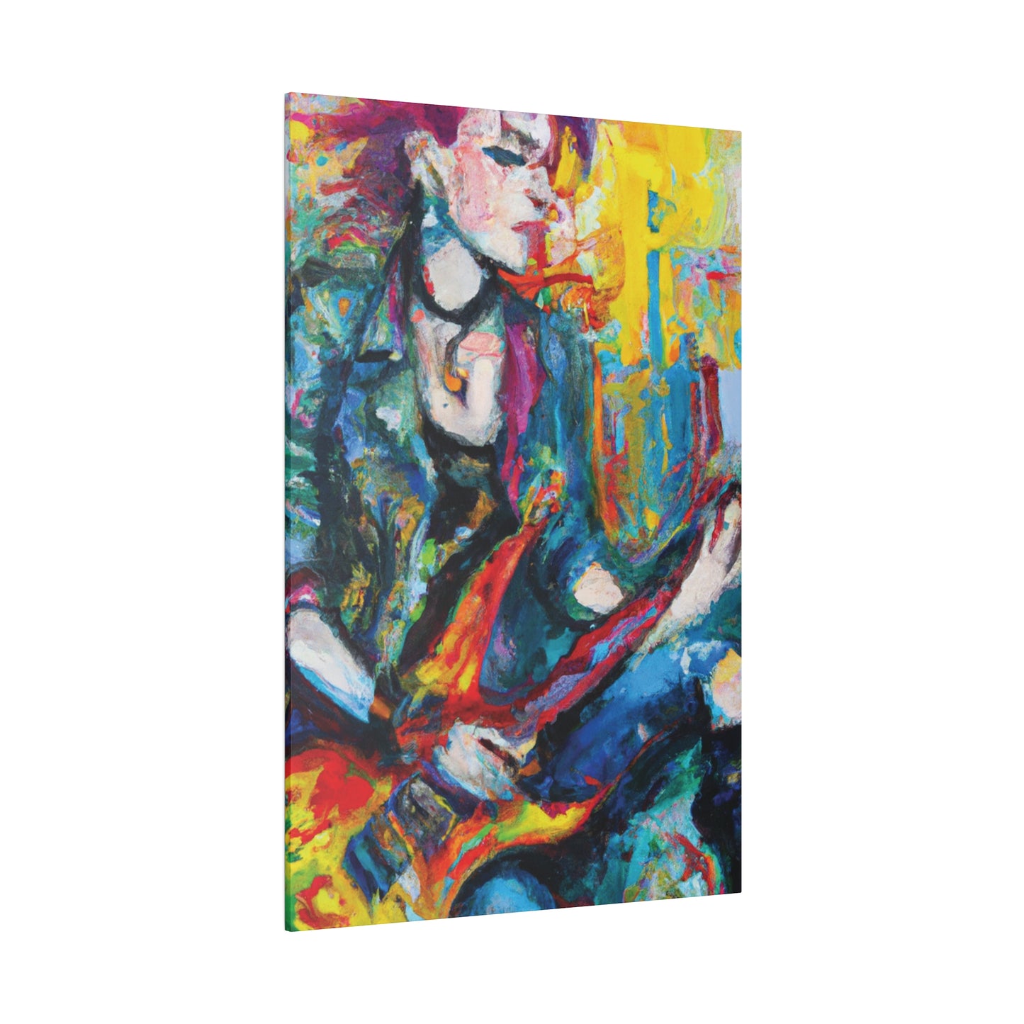 3497T - Rockstar Oil Painting Style Print | Poster | Home Decor | Wall Art | Music Art | Canvas