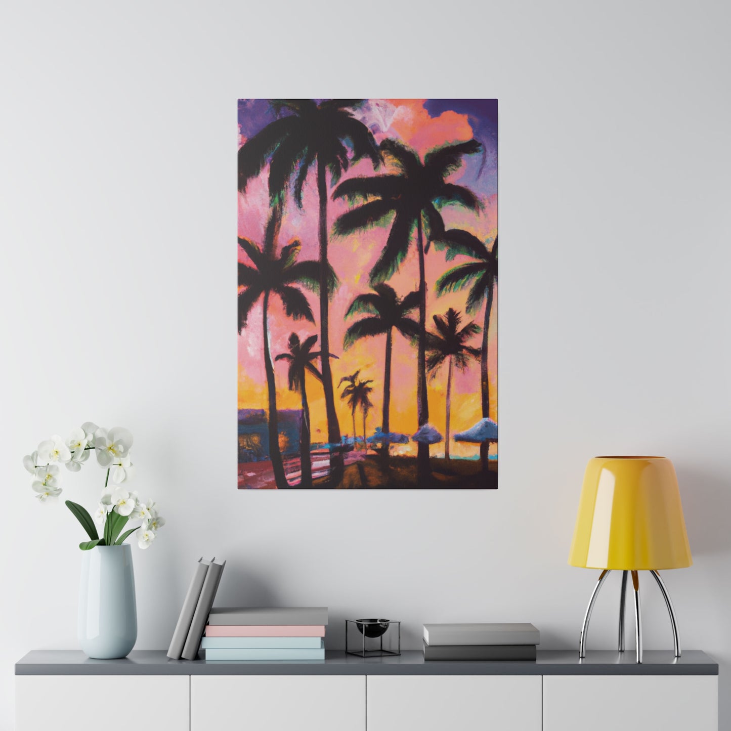 7524X - Miami Beach Sunset Painting Print | Miami | Beach | Sunset | Poster | Home Decor | Wall Art | Canvas