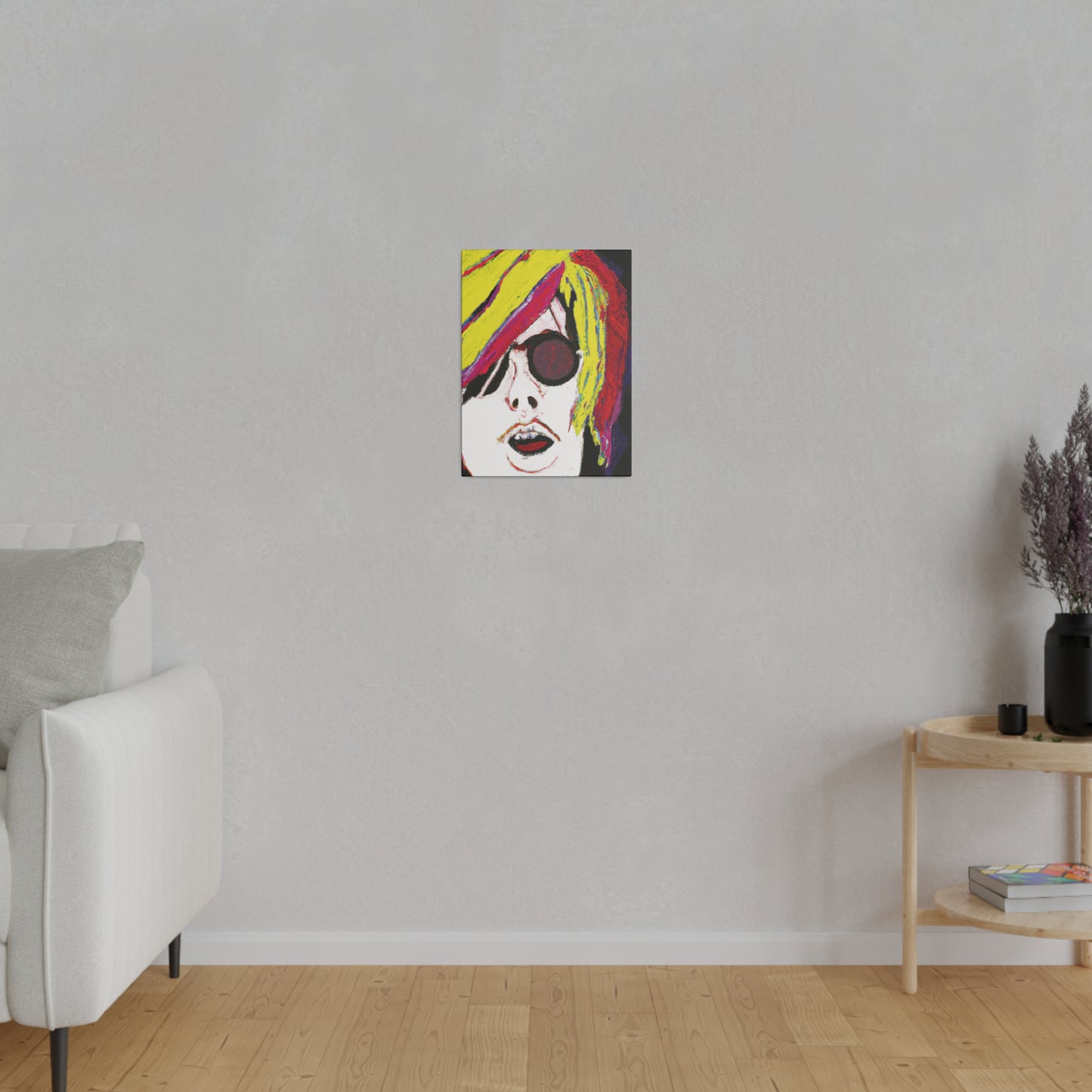 1273Y - Rockstar Painting Print | Face | Abstract | Poster | Home Decor | Wall Art | Music Art | Canvas