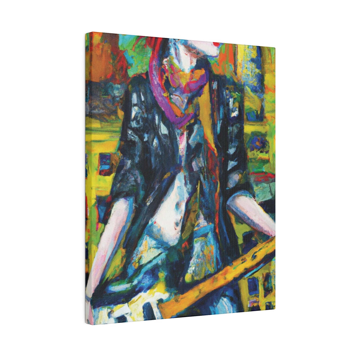 3589A - Rockstar Oil Painting Style Print | Poster | Home Decor | Wall Art | Music Art | Canvas
