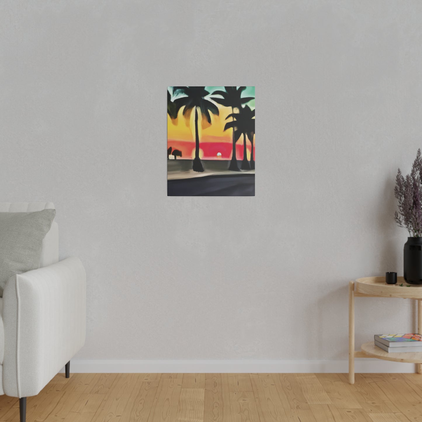 6057U - Miami Beach Sunset Painting Print | Miami | Beach | Sunset | Poster | Home Decor | Wall Art | Canvas