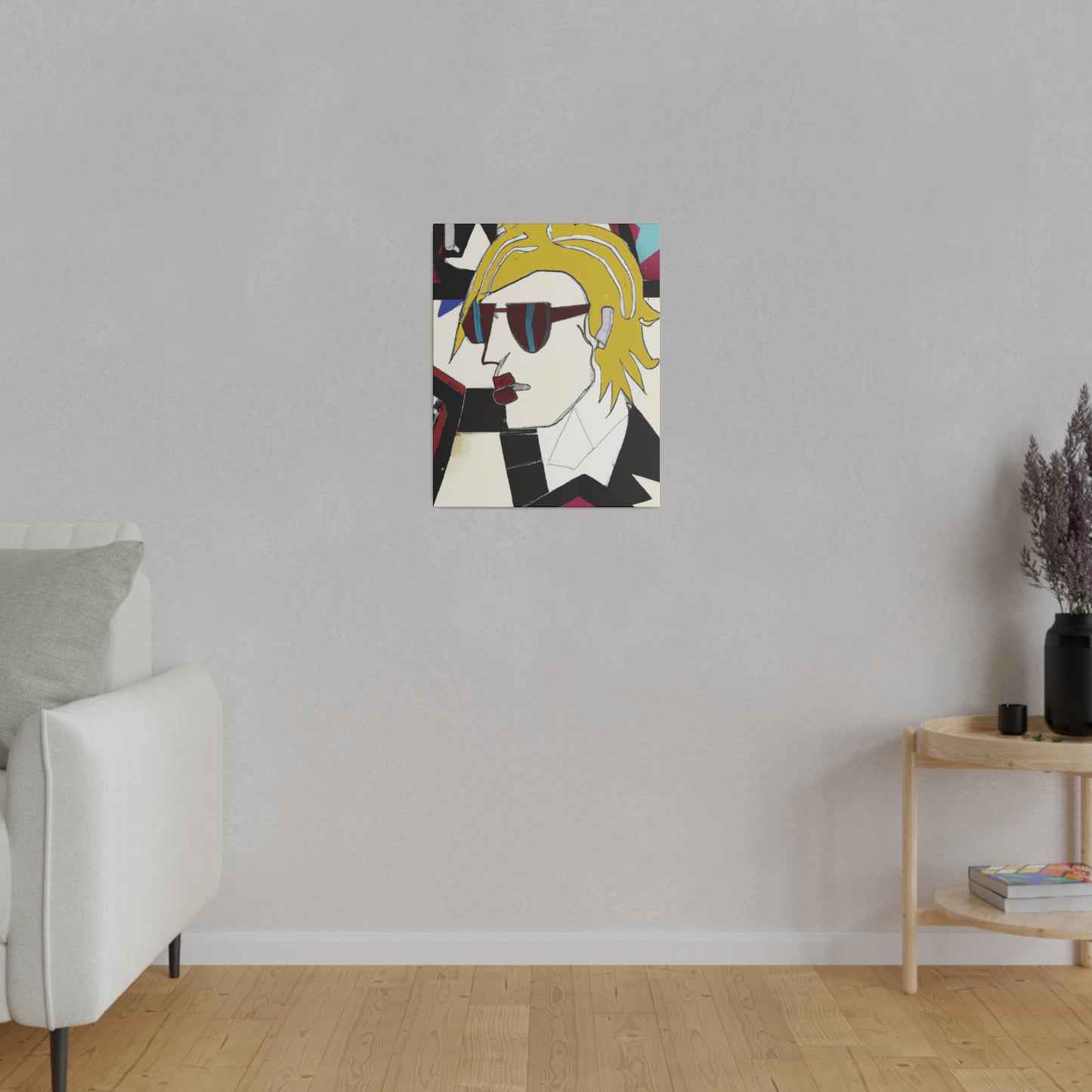 6895N - Rockstar Painting Print | Face | Abstract | Poster | Home Decor | Wall Art | Music Art | Canvas