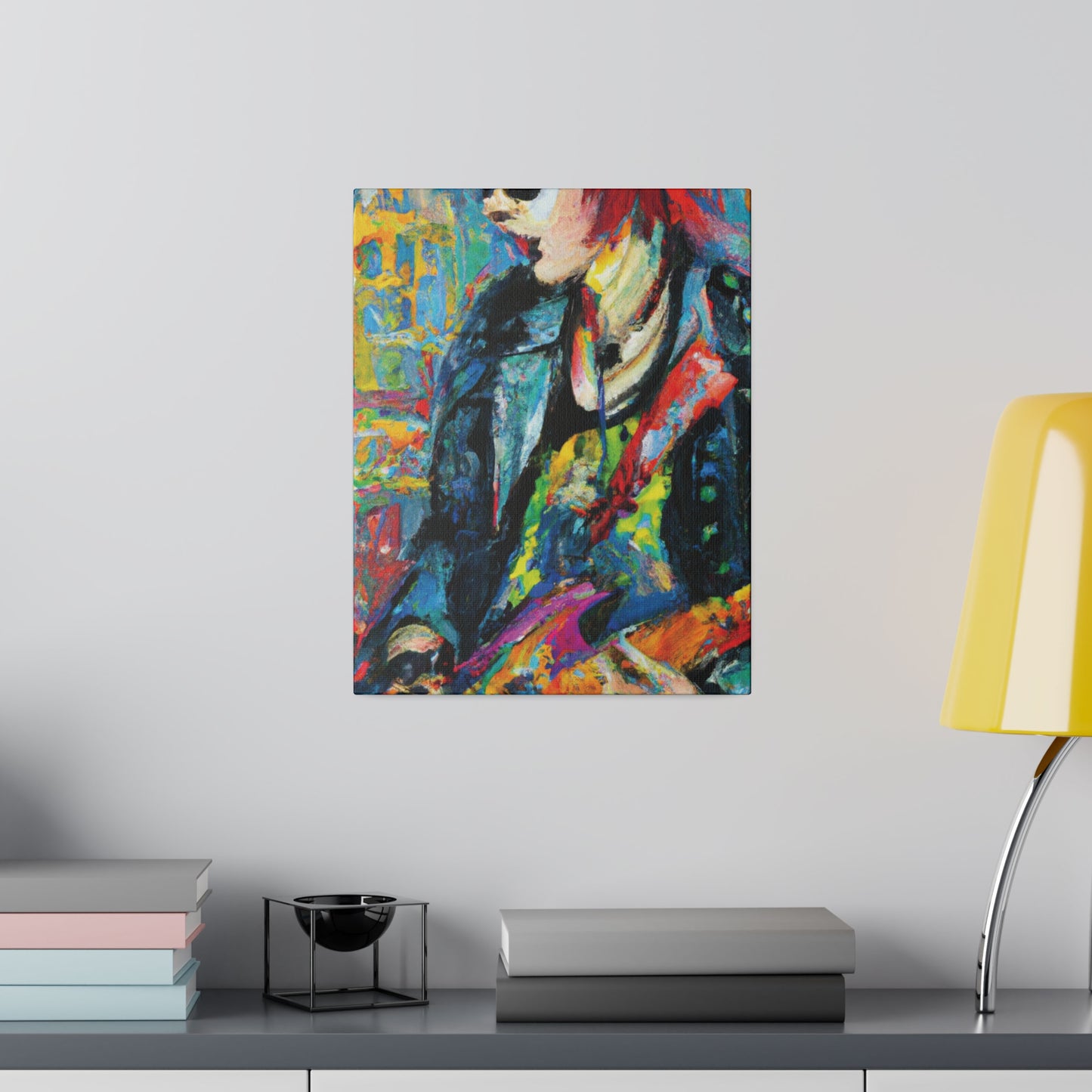 1754P - Rockstar Oil Painting Style Print | Poster | Home Decor | Wall Art | Music Art | Canvas