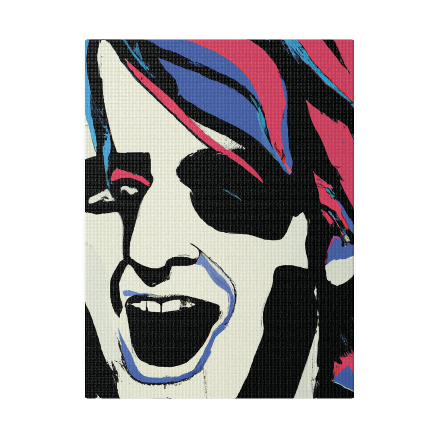 4318K - Rockstar Painting Print | Face | Abstract | Poster | Home Decor | Wall Art | Music Art | Canvas