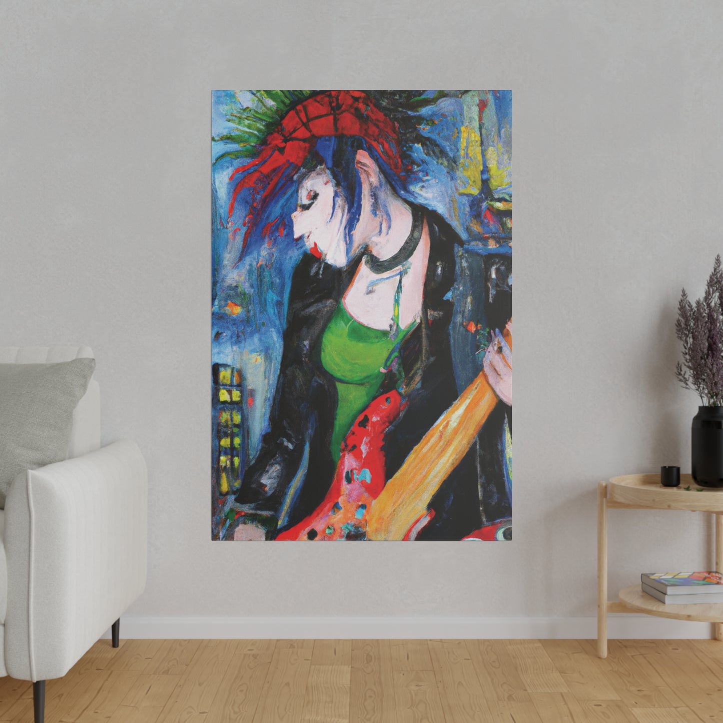 9423T - Rockstar Oil Painting Style Print | Poster | Home Decor | Wall Art | Music Art | Canvas
