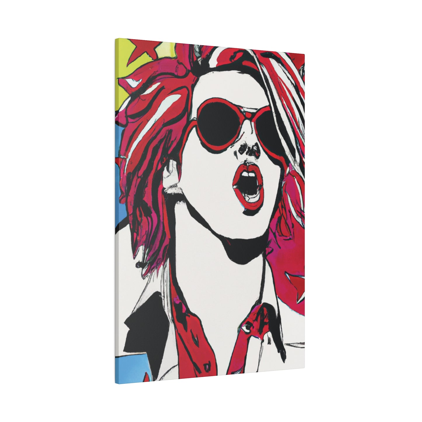 4390K - Rockstar Painting Print | Face | Abstract | Poster | Home Decor | Wall Art | Music Art | Canvas