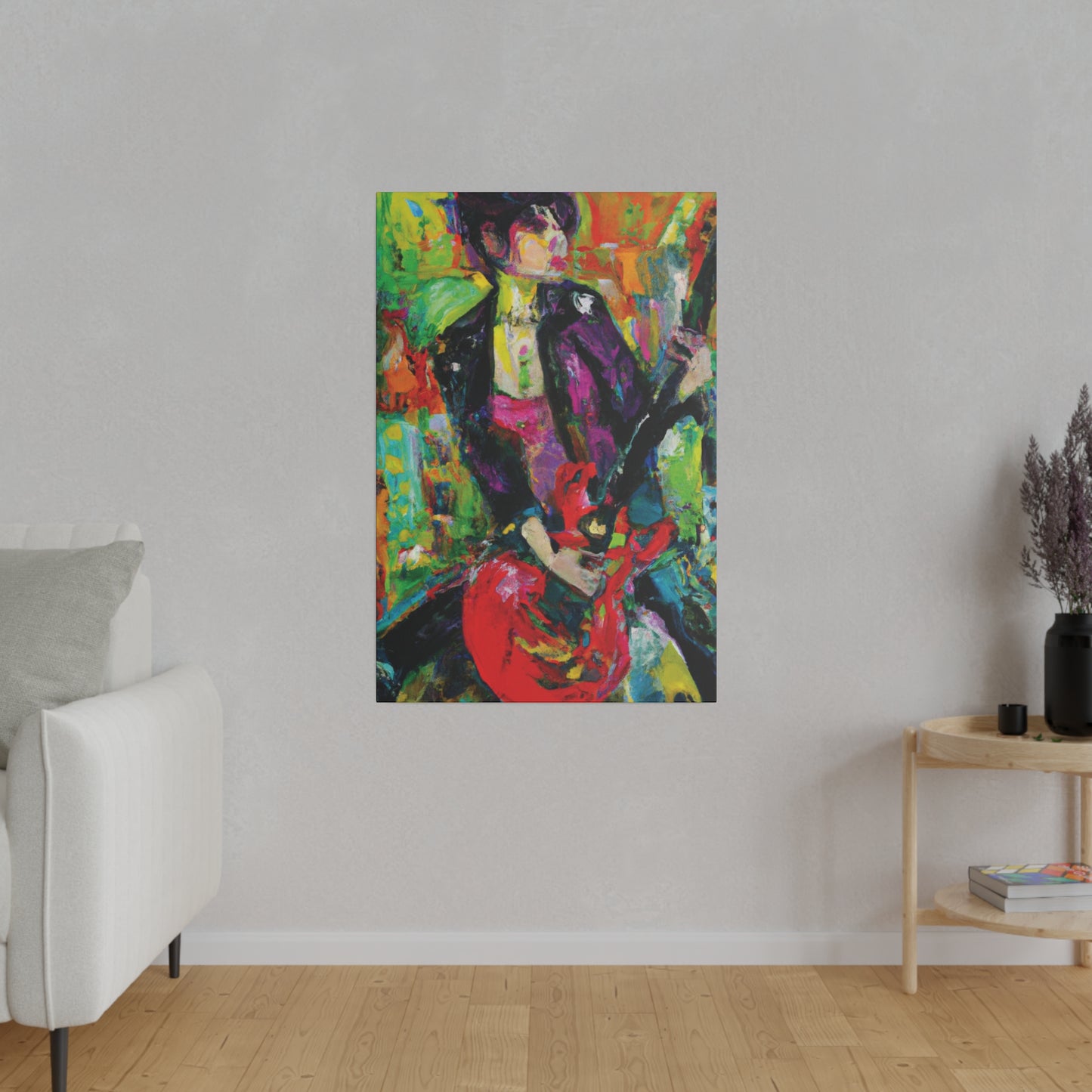 323O - Rockstar Oil Painting Style Print | Poster | Home Decor | Wall Art | Music Art | Canvas