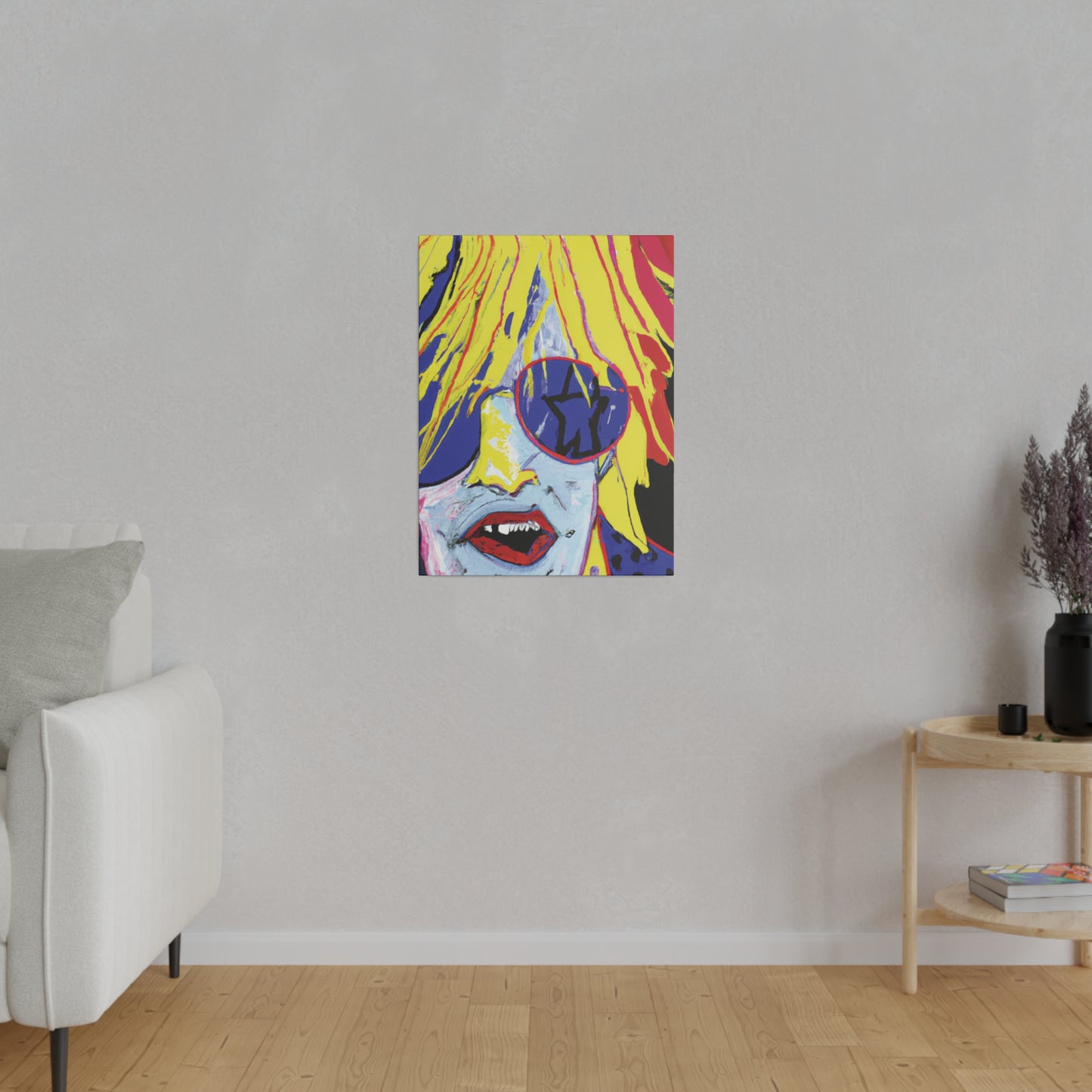 8742G - Rockstar Painting Print | Face | Abstract | Poster | Home Decor | Wall Art | Music Art | Canvas