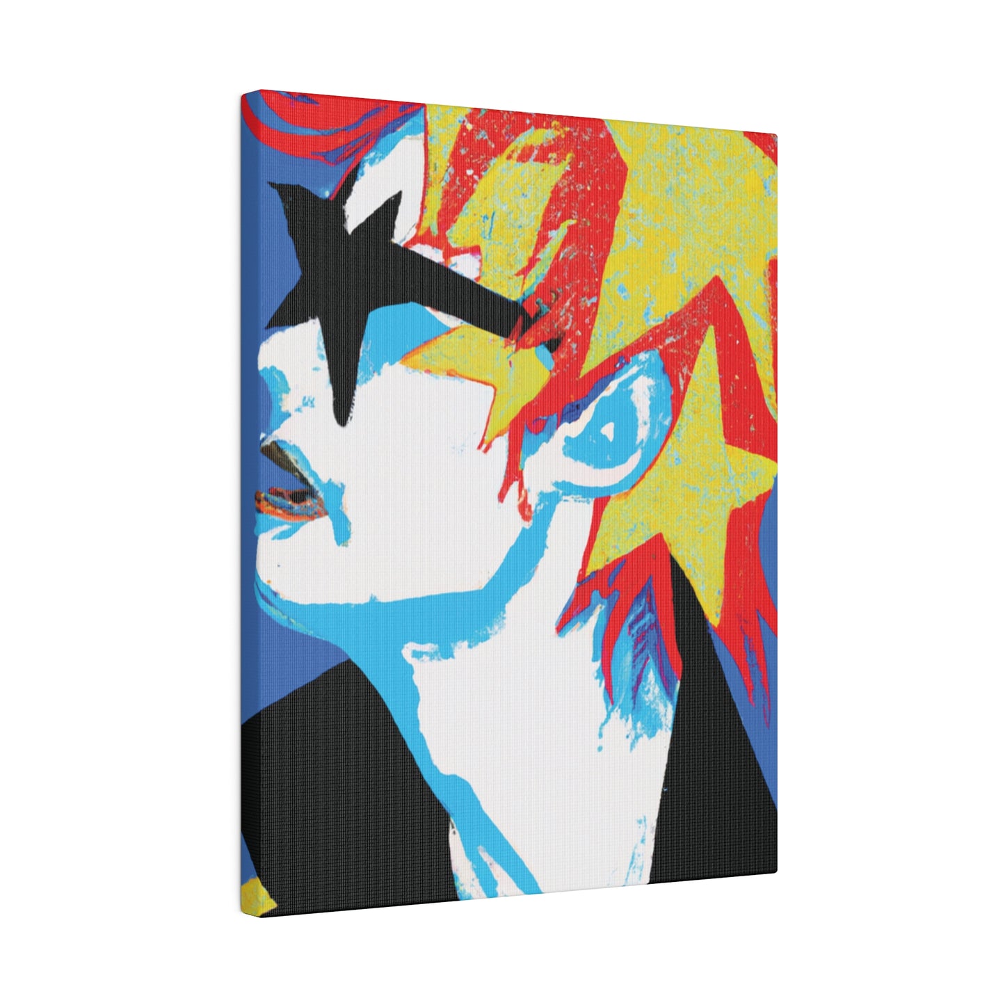 9245E - Rockstar Painting Print | Face | Abstract | Poster | Home Decor | Wall Art | Music Art | Canvas