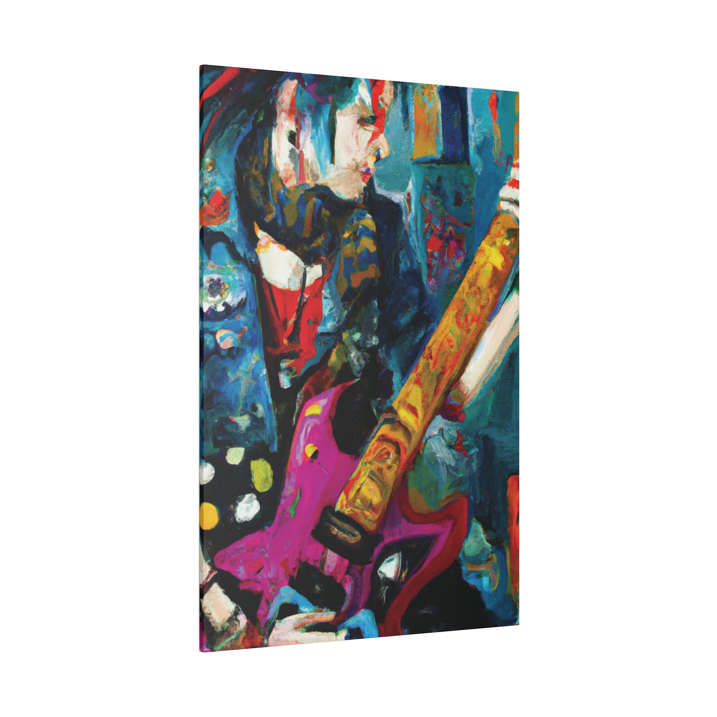 7272P - Rockstar Oil Painting Style Print | Poster | Home Decor | Wall Art | Music Art | Canvas