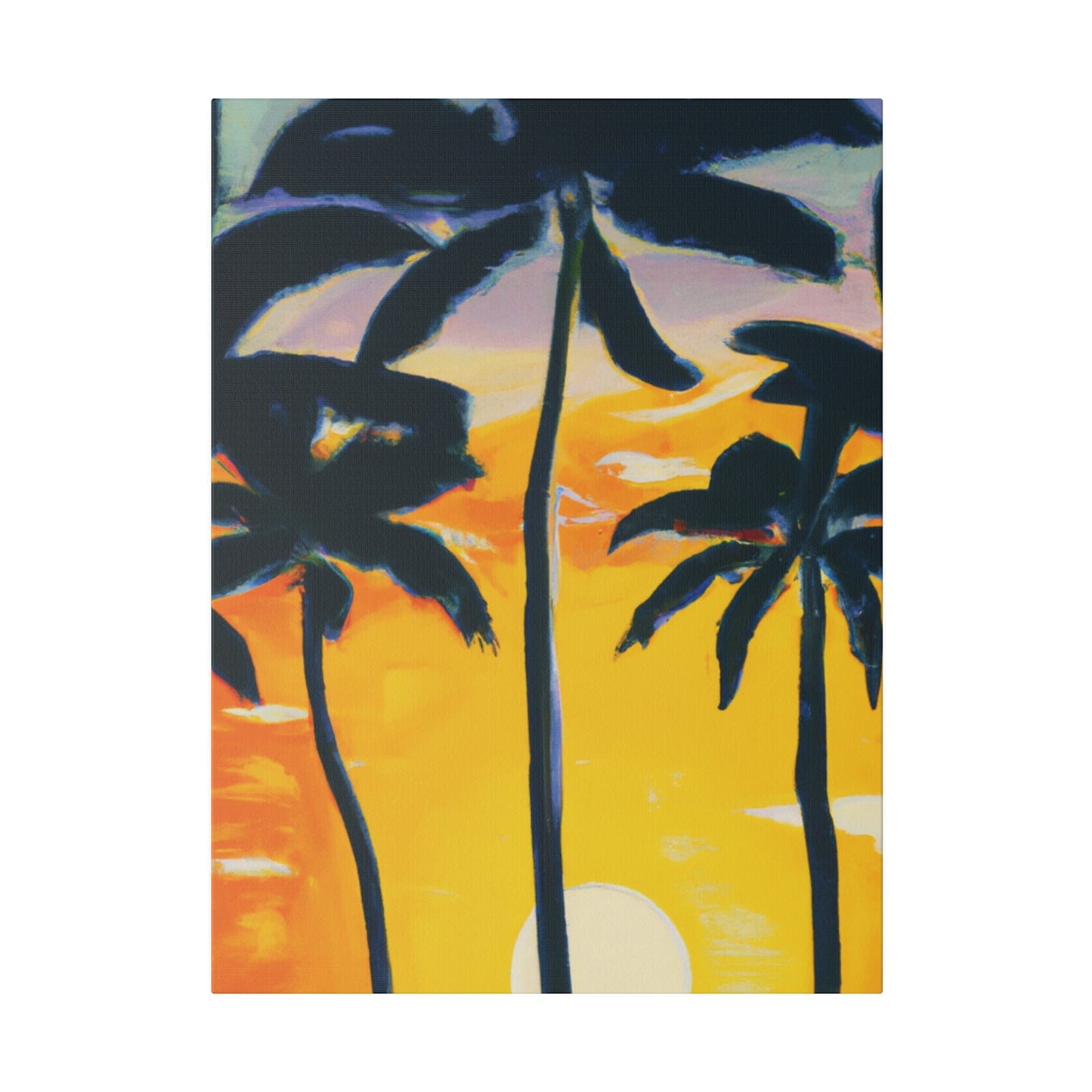 7390N - Miami Beach Sunset Painting Print | Miami | Beach | Sunset | Poster | Home Decor | Wall Art | Canvas