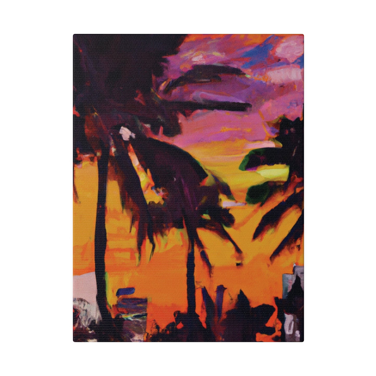 8409A - Miami Beach Sunset Painting Print | Miami | Beach | Sunset | Poster | Home Decor | Wall Art | Canvas