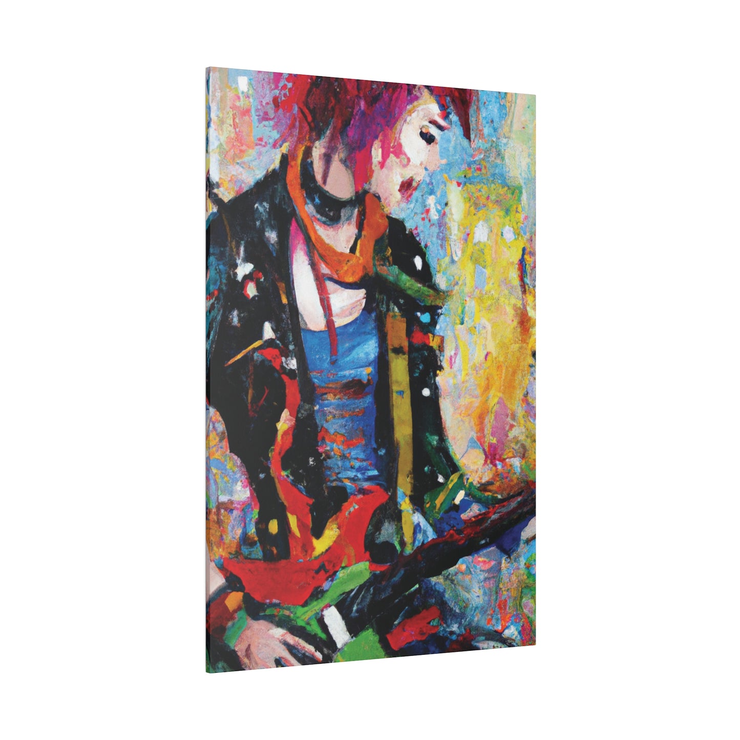 3151J - Rockstar Oil Painting Style Print | Poster | Home Decor | Wall Art | Music Art | Canvas