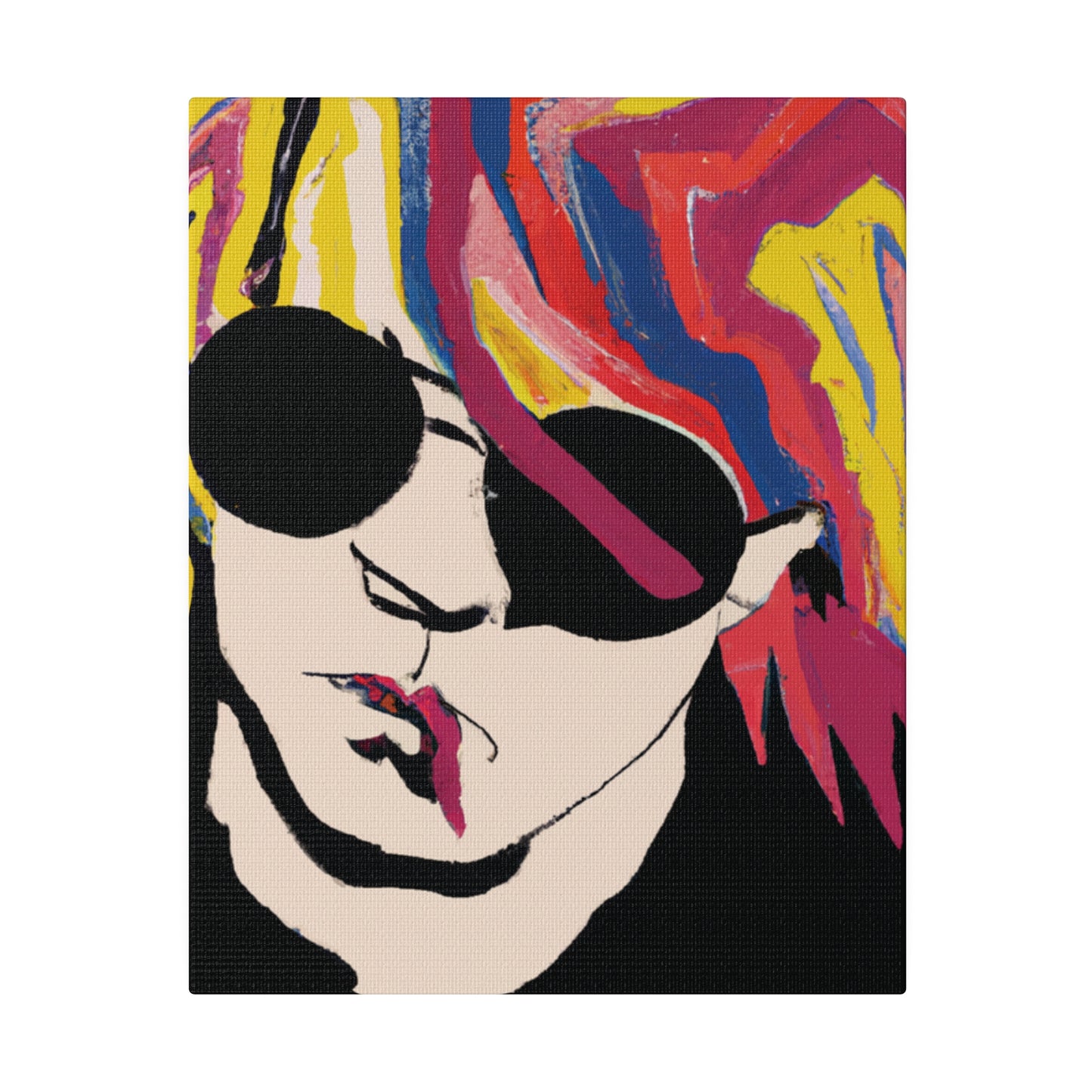 4112A - Rockstar Painting Print | Face | Abstract | Poster | Home Decor | Wall Art | Music Art | Canvas