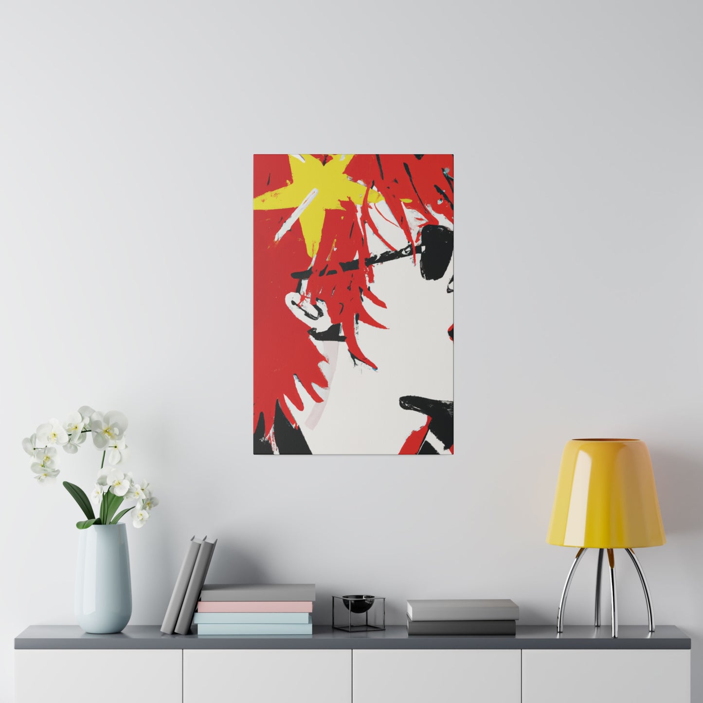 4682S - Rockstar Painting Print | Face | Abstract | Poster | Home Decor | Wall Art | Music Art | Canvas