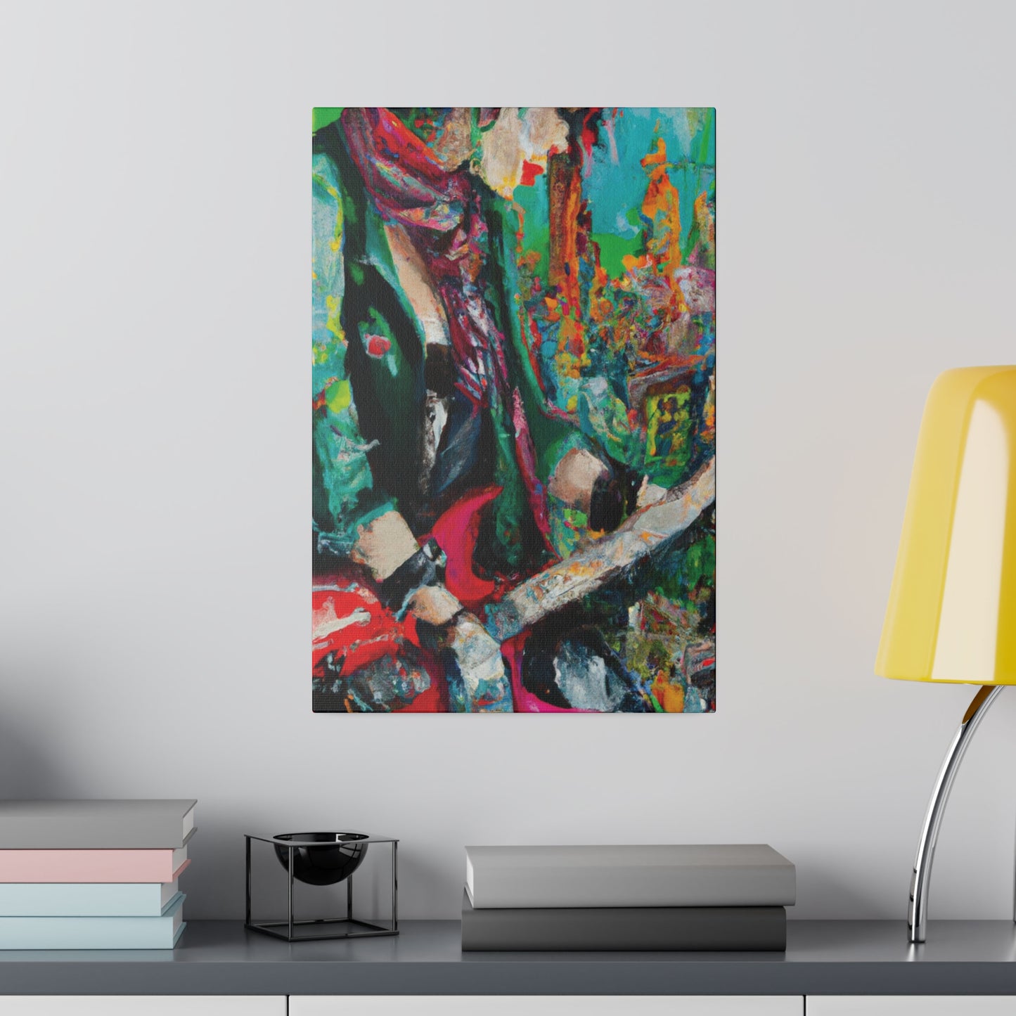 8679Y - Rockstar Oil Painting Style Print | Poster | Home Decor | Wall Art | Music Art | Canvas