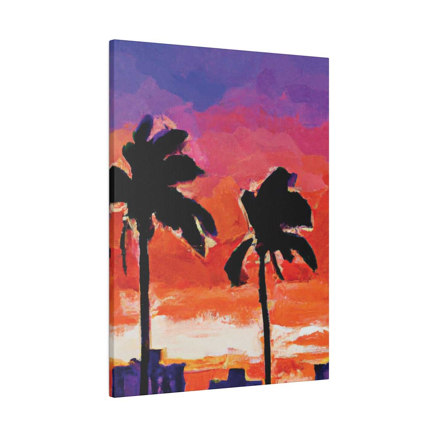 3243X - Miami Beach Sunset Painting Print | Miami | Beach | Sunset | Poster | Home Decor | Wall Art | Canvas