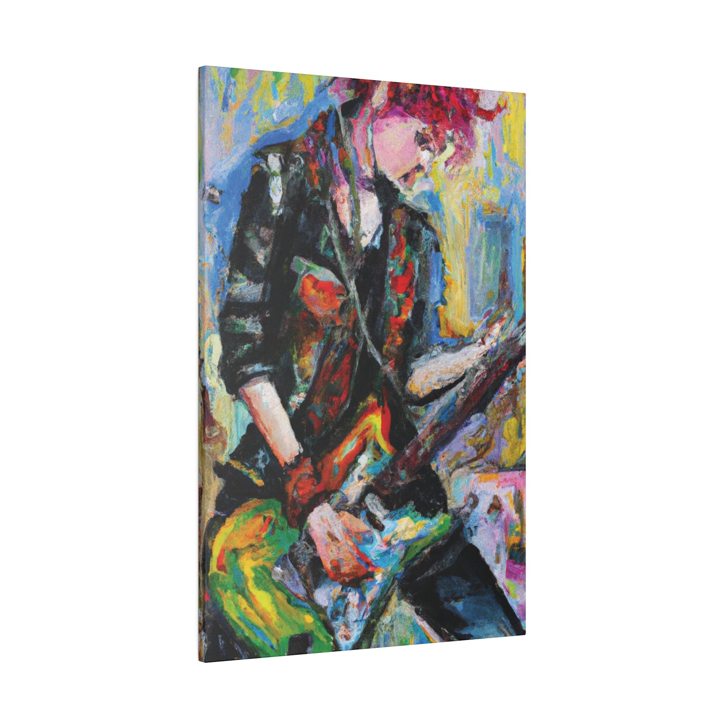 4658Z - Rockstar Oil Painting Style Print | Poster | Home Decor | Wall Art | Music Art | Canvas