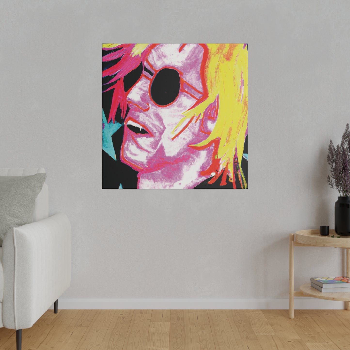 5123P - Rockstar Painting Print | Face | Abstract | Poster | Home Decor | Wall Art | Music Art | Canvas