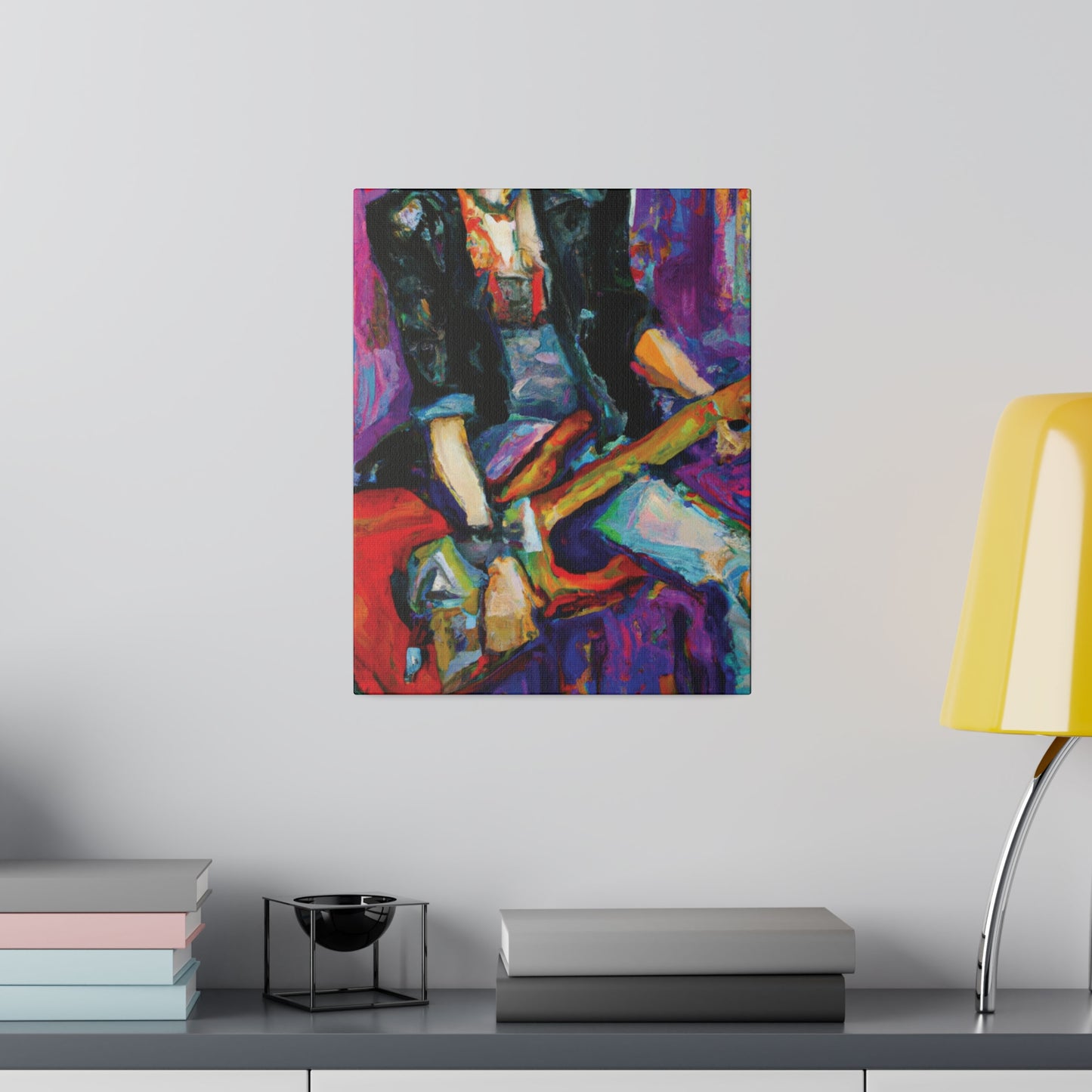 6268K - Rockstar Oil Painting Style Print | Poster | Home Decor | Wall Art | Music Art | Canvas