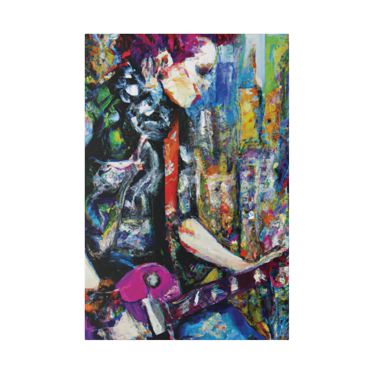 4329G - Rockstar Oil Painting Style Print | Poster | Home Decor | Wall Art | Music Art | Canvas