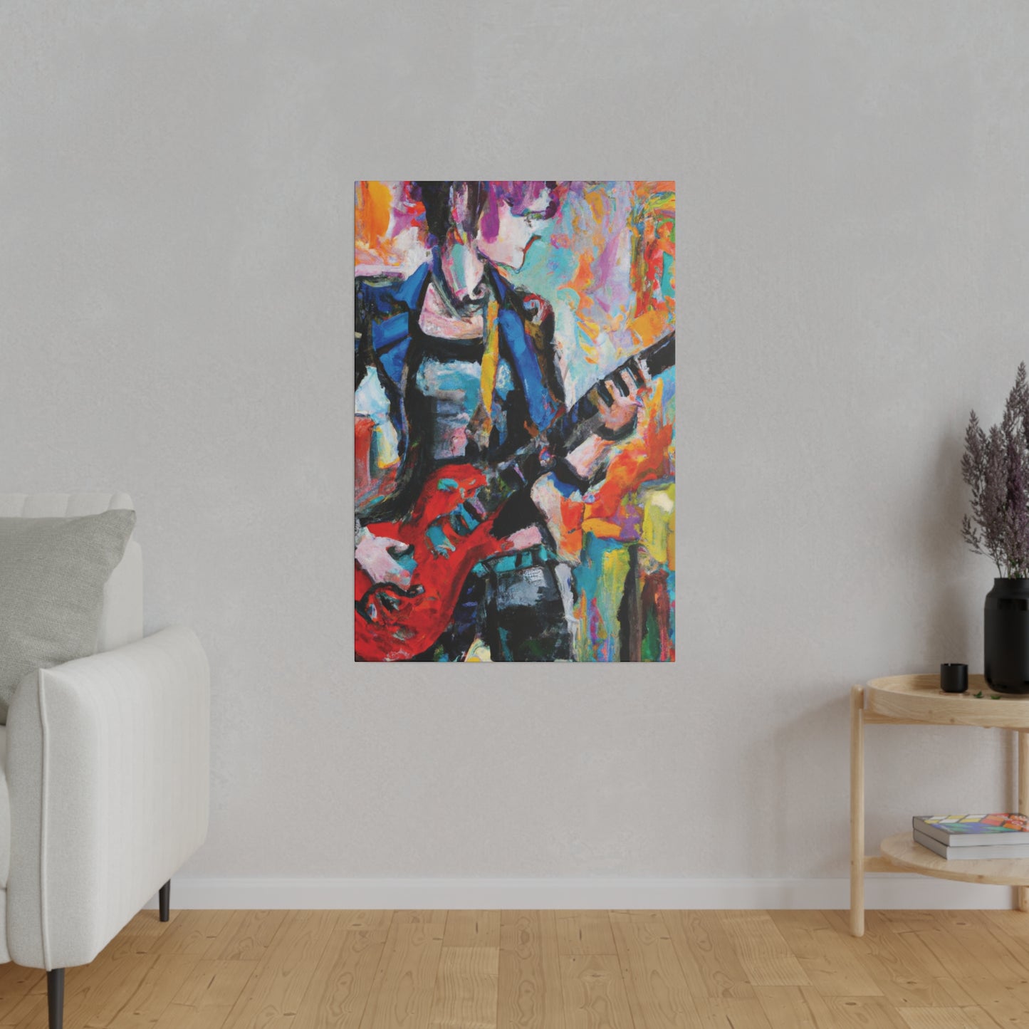 3278V - Rockstar Oil Painting Style Print | Poster | Home Decor | Wall Art | Music Art | Canvas