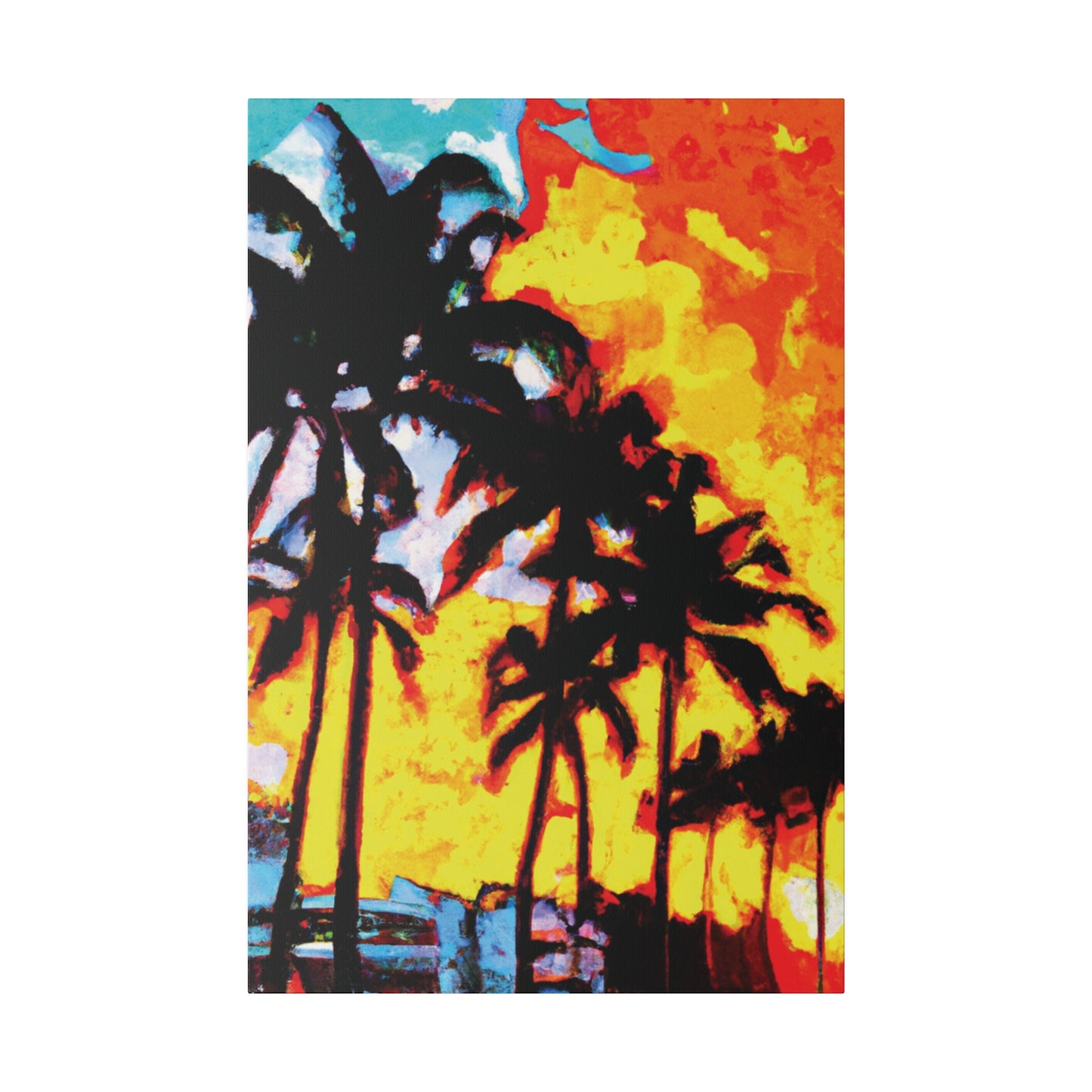 7248Q - Miami Beach Sunset Painting Print | Miami | Beach | Sunset | Poster | Home Decor | Wall Art | Canvas