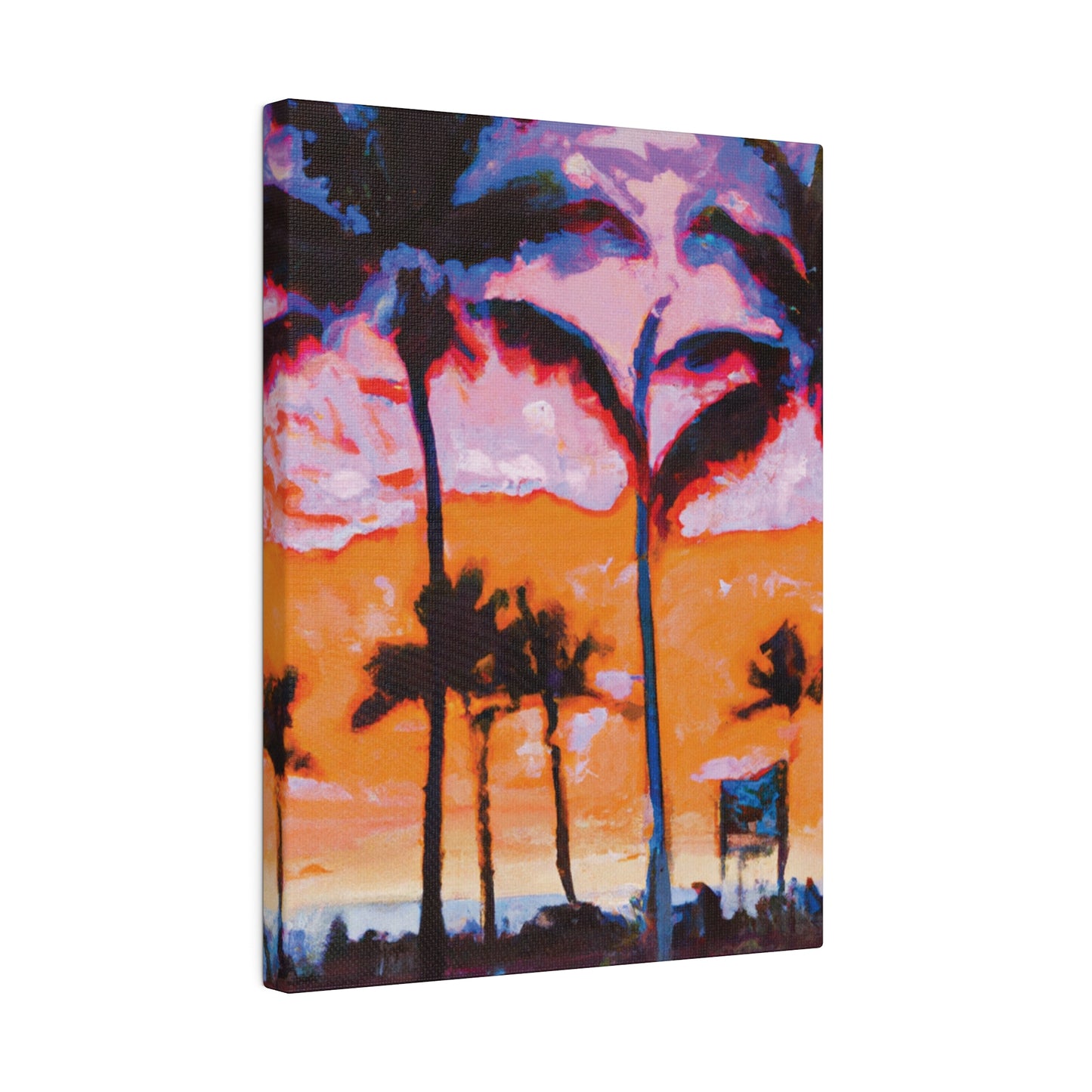 8373X - Miami Beach Sunset Painting Print | Miami | Beach | Sunset | Poster | Home Decor | Wall Art | Canvas