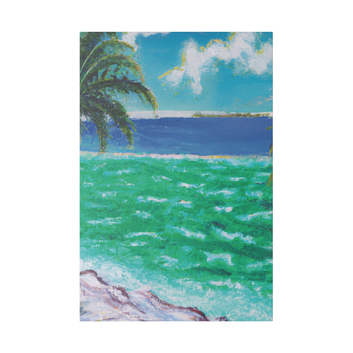 8274K - Bahamas Ocean Painting Print | Bahamas | Ocean | Beach | Poster | Home Decor | Wall Art | Canvas