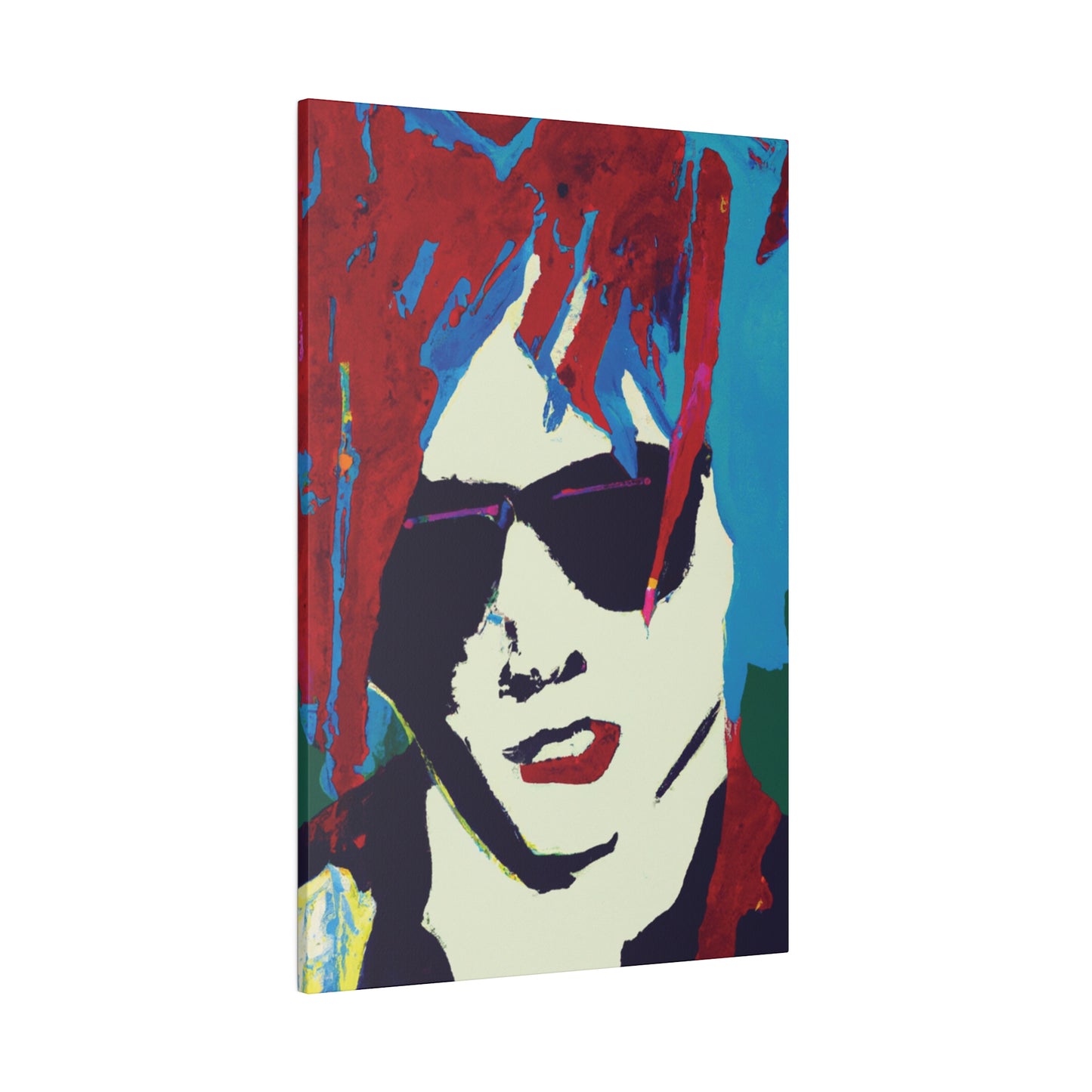 9347K - Rockstar Painting Print | Face | Abstract | Poster | Home Decor | Wall Art | Music Art | Canvas