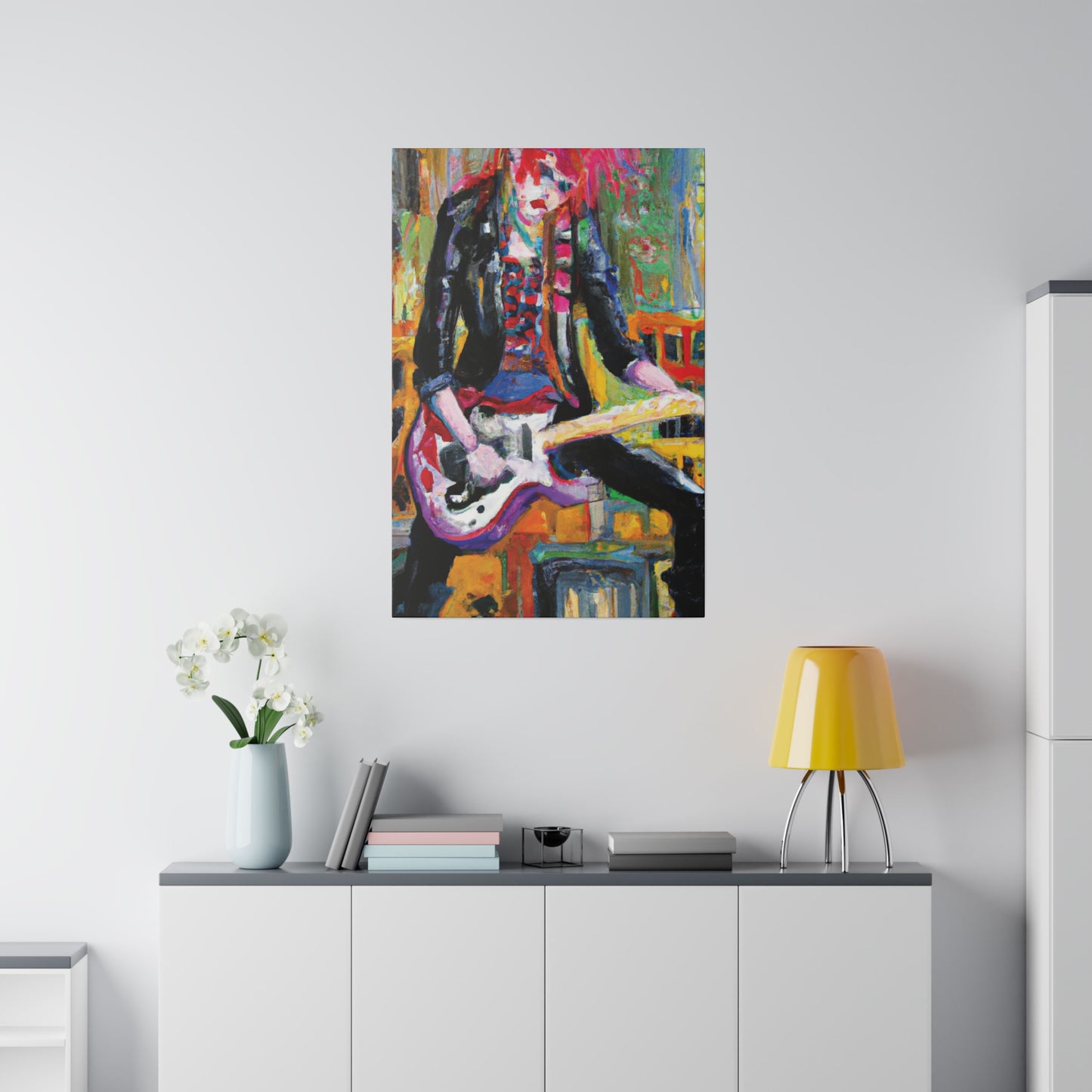 834H - Rockstar Oil Painting Style Print | Poster | Home Decor | Wall Art | Music Art | Canvas