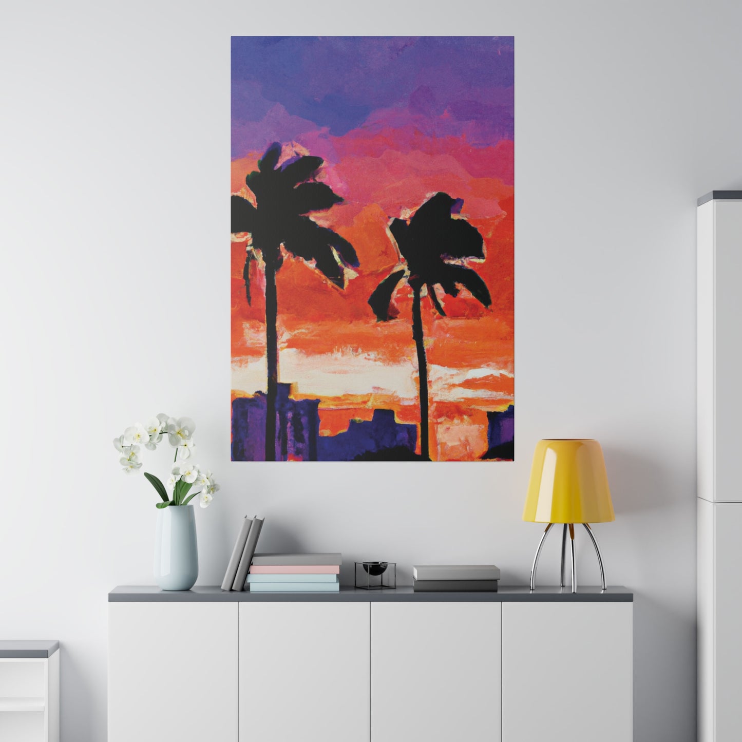 3243X - Miami Beach Sunset Painting Print | Miami | Beach | Sunset | Poster | Home Decor | Wall Art | Canvas