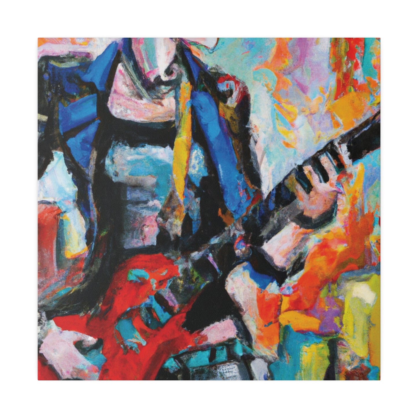 3278V - Rockstar Oil Painting Style Print | Poster | Home Decor | Wall Art | Music Art | Canvas