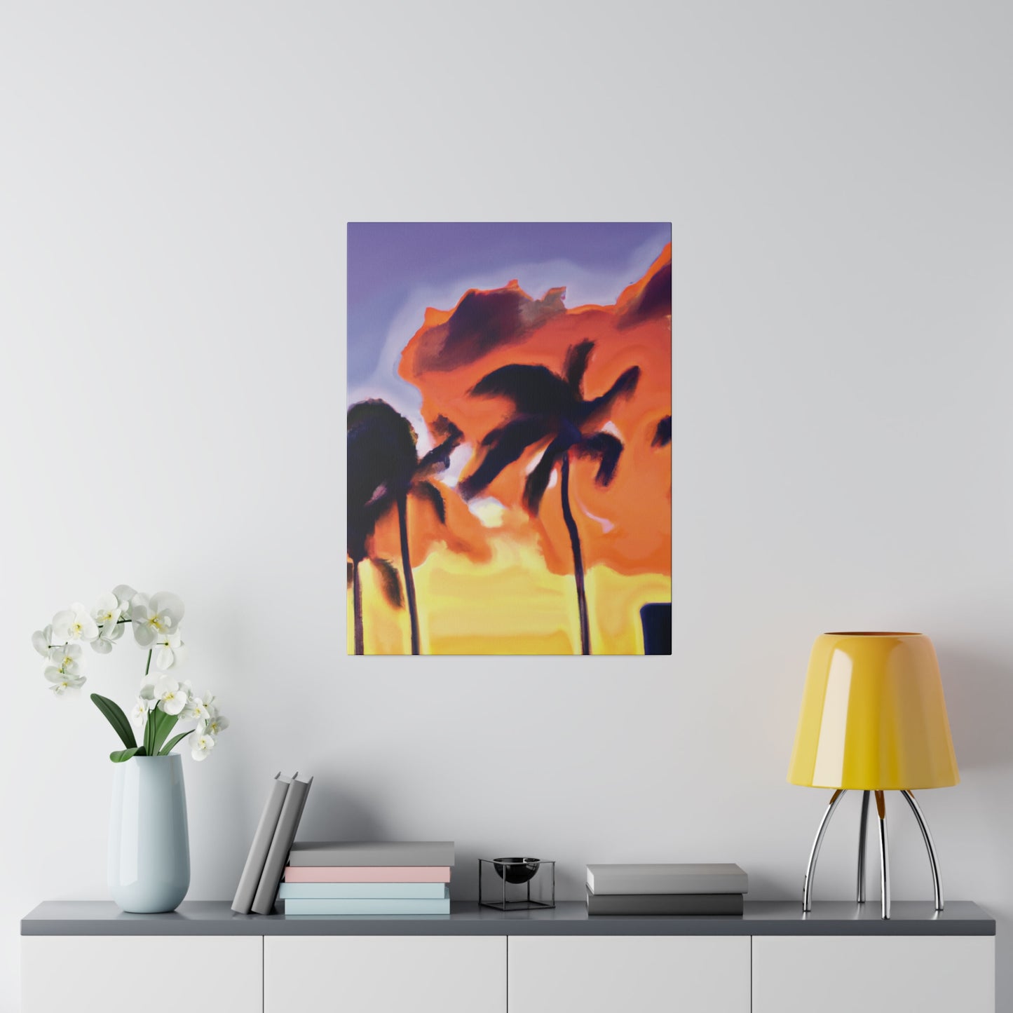 3415F - Miami Beach Sunset Painting Print | Miami | Beach | Sunset | Poster | Home Decor | Wall Art | Canvas