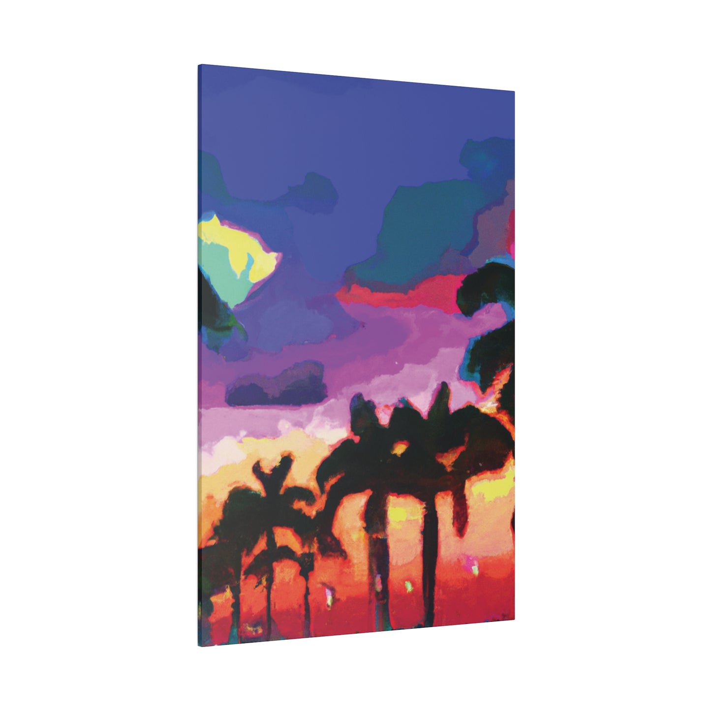 2520H - Miami Beach Sunset Painting Print | Miami | Beach | Sunset | Poster | Home Decor | Wall Art | Canvas