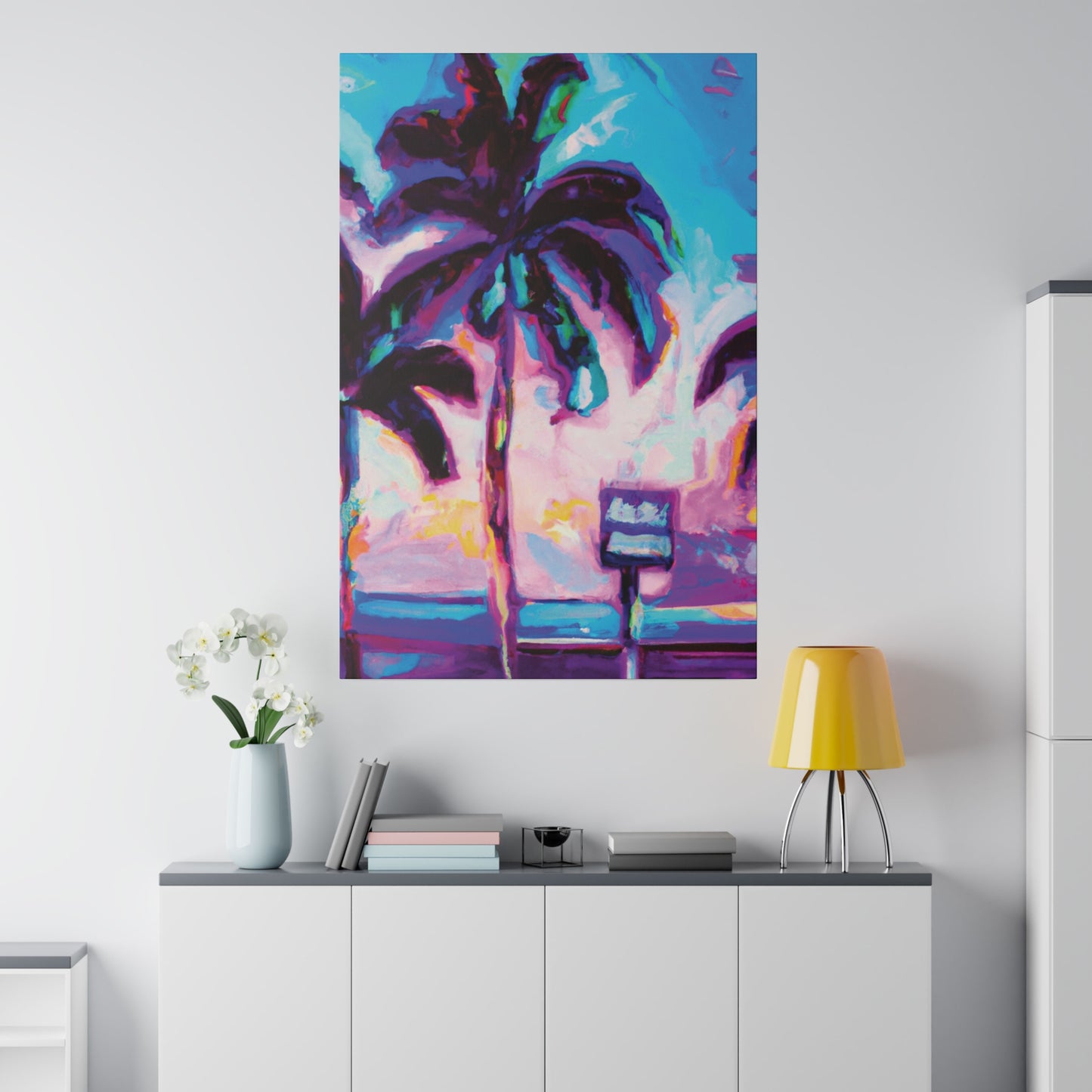 5753H - Miami Beach Sunset Painting Print | Miami | Beach | Sunset | Poster | Home Decor | Wall Art | Canvas