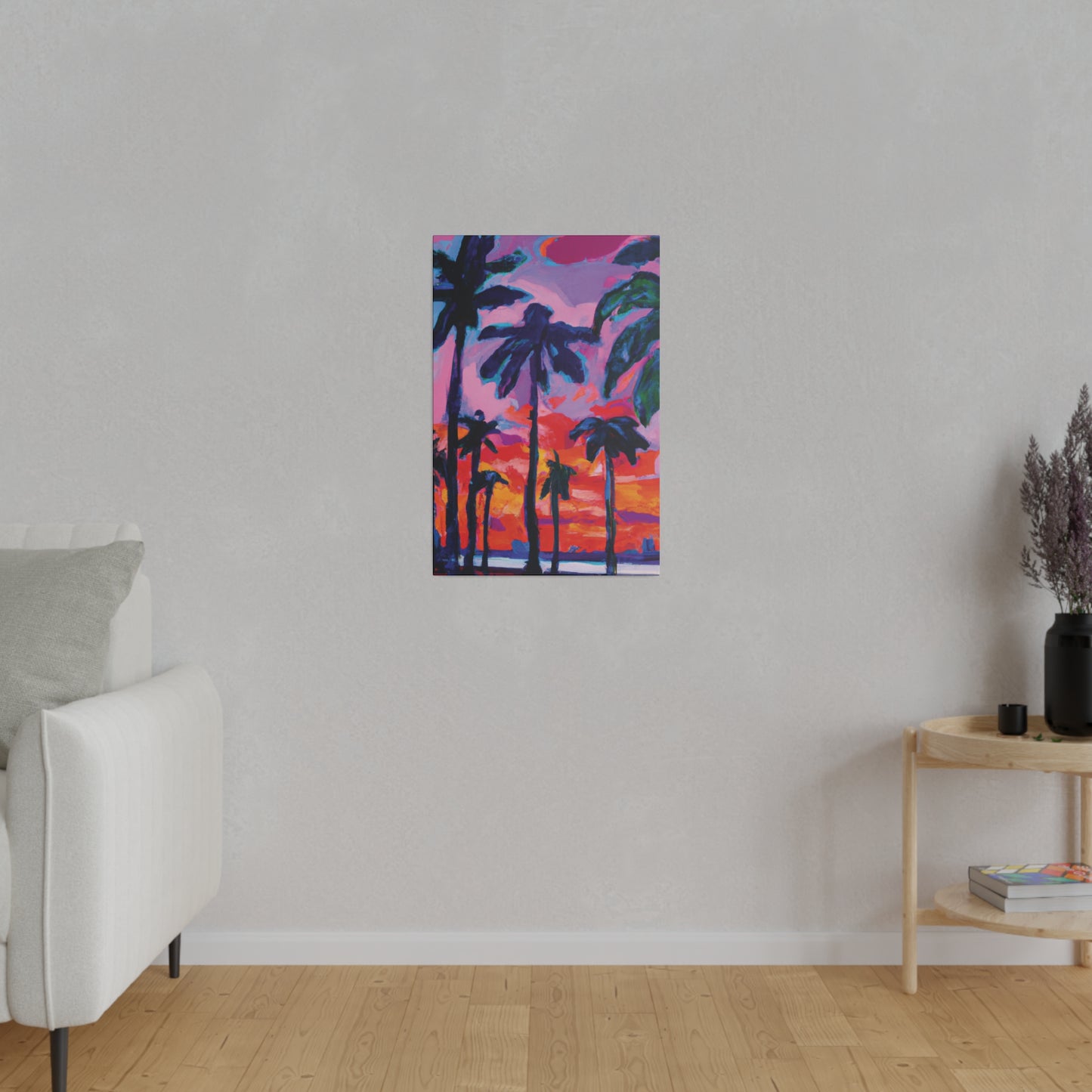 4754Q - Miami Beach Sunset Painting Print | Miami | Beach | Sunset | Poster | Home Decor | Wall Art | Canvas