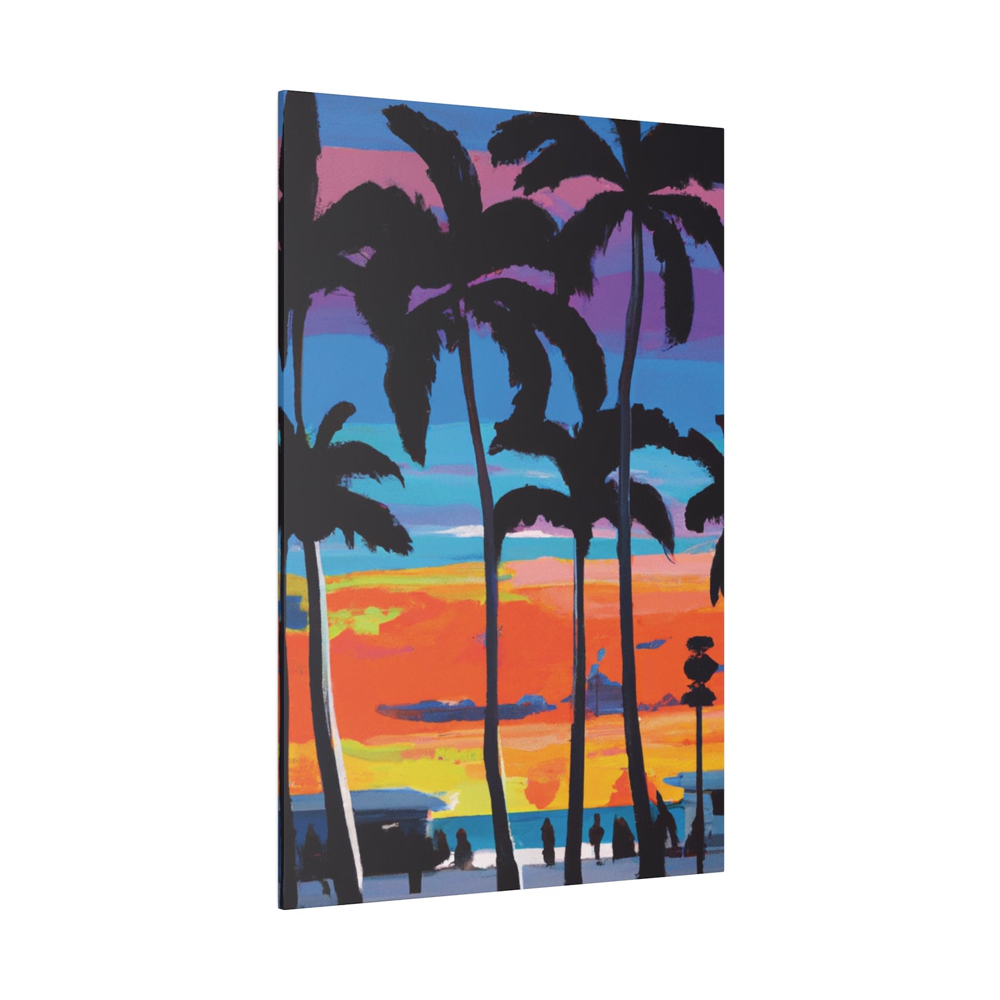 7891V - Miami Beach Sunset Painting Print | Miami | Beach | Sunset | Poster | Home Decor | Wall Art | Canvas