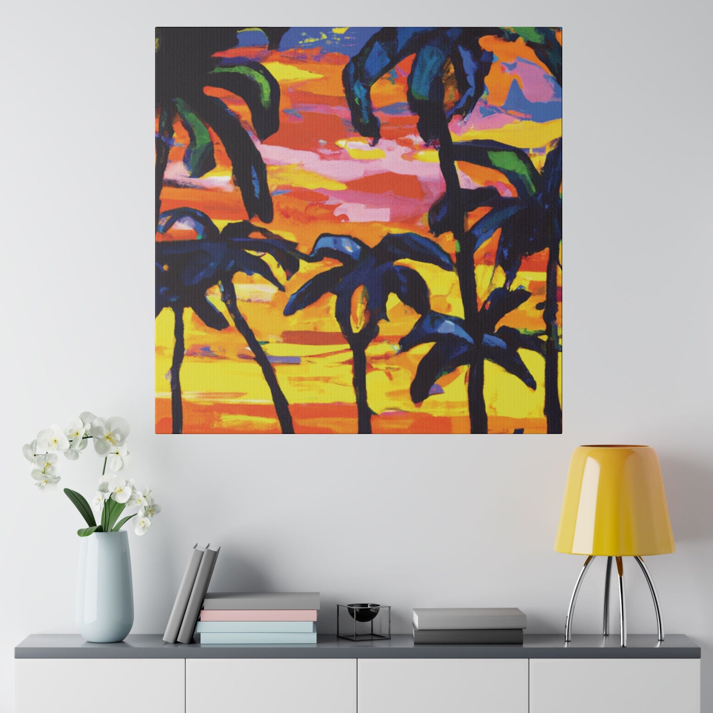 9087W - Miami Beach Sunset Painting Print | Miami | Beach | Sunset | Poster | Home Decor | Wall Art | Canvas