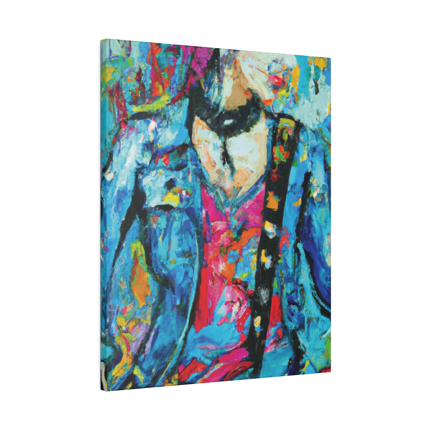 8374W - Rockstar Oil Painting Style Print | Poster | Home Decor | Wall Art | Music Art | Canvas