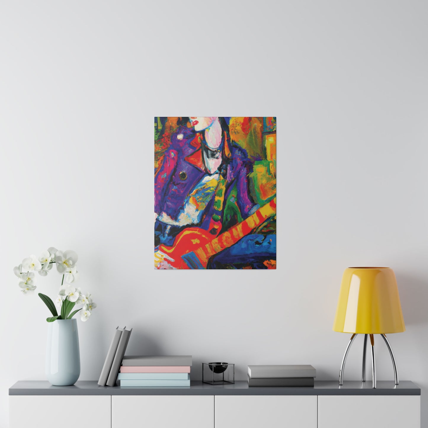 7368Q - Rockstar Oil Painting Style Print | Poster | Home Decor | Wall Art | Music Art | Canvas