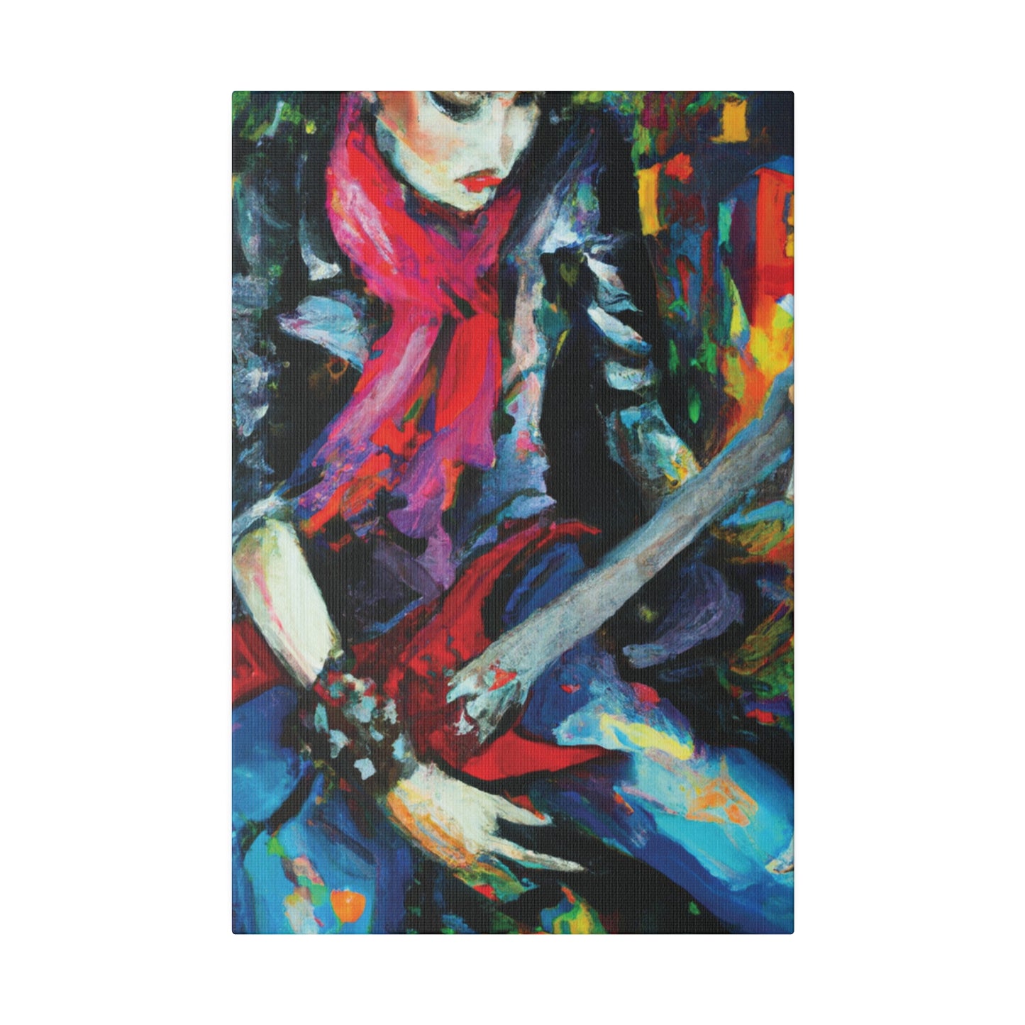834A - Rockstar Oil Painting Style Print | Poster | Home Decor | Wall Art | Music Art | Canvas