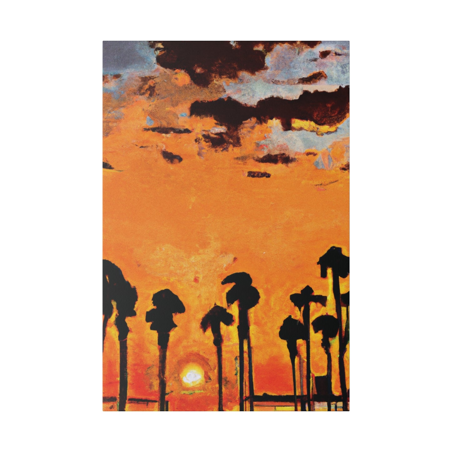 3231S - Miami Beach Sunset Painting Print | Miami | Beach | Sunset | Poster | Home Decor | Wall Art | Canvas